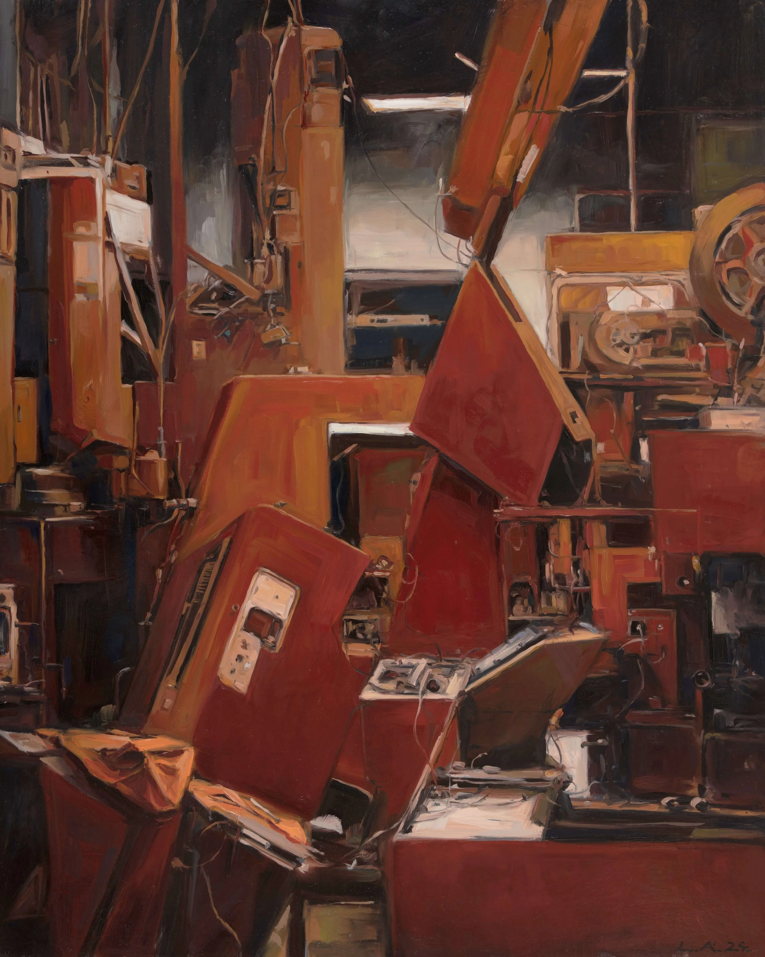 Structura Ex Machina No. 3 - oil on panel, 60 × 75 cm