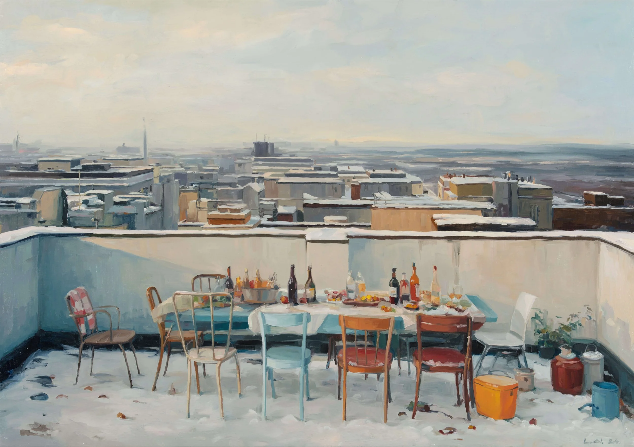 Vestigia Vitae No. 4 - oil on panel, 60 × 85 cm