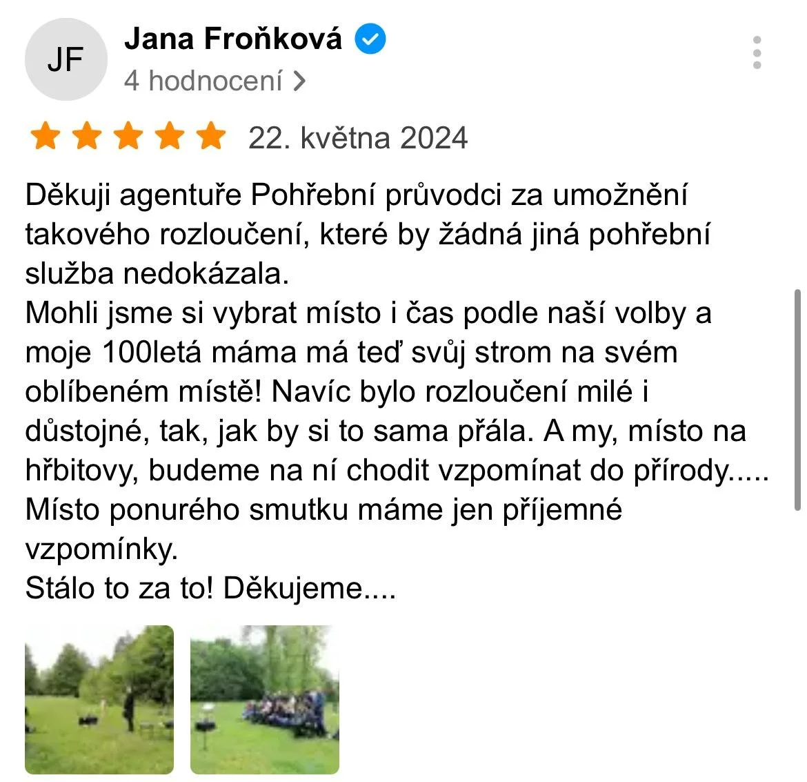 Pohřební průvodci - hodnocení, recenze Jana Froňková