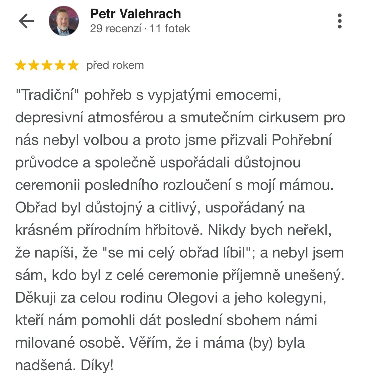 Pohřební průvodci - hodnocení, recenze Petr Velehrach