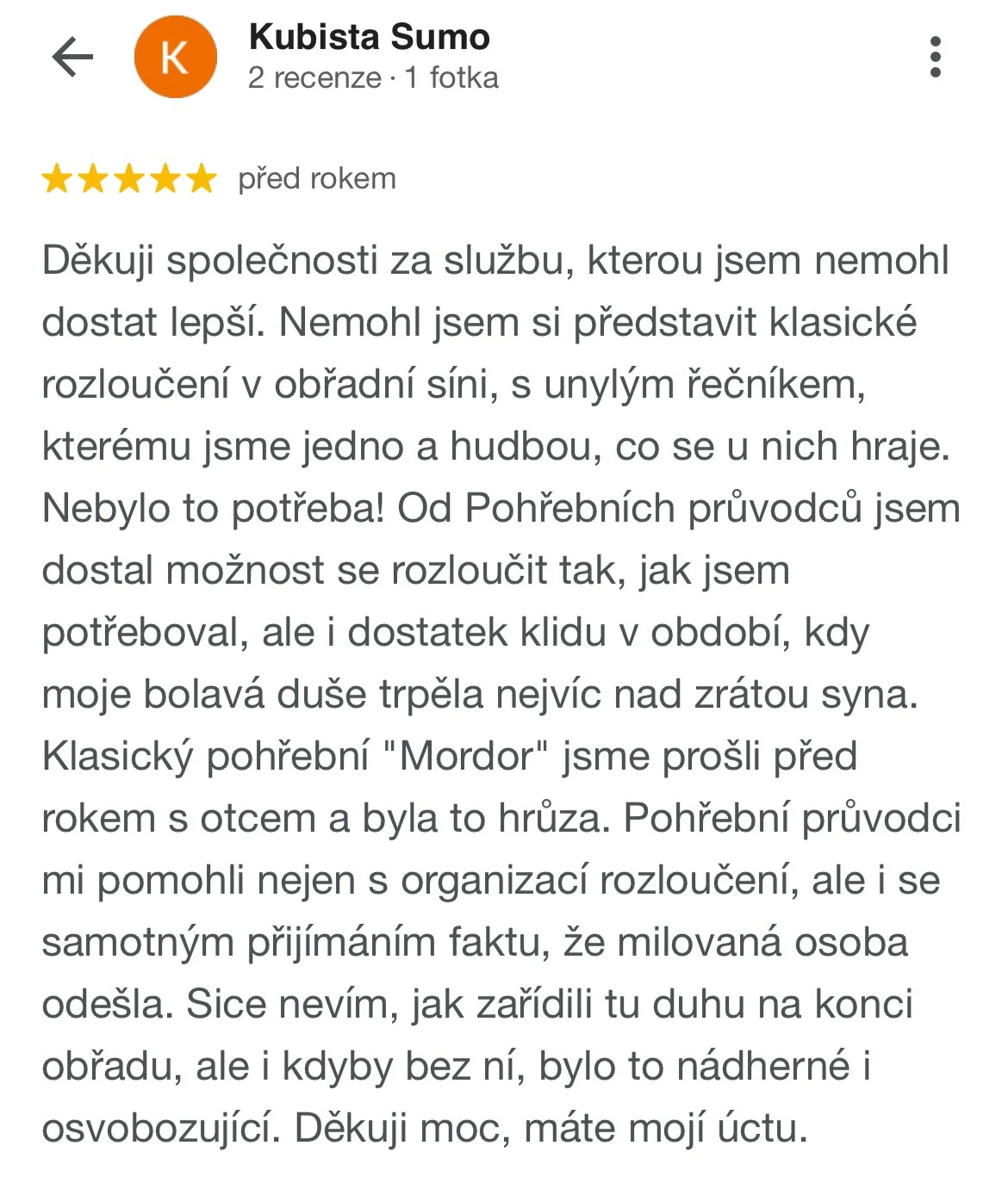 Pohřební průvodci - hodnocení, recenze Petr Volí