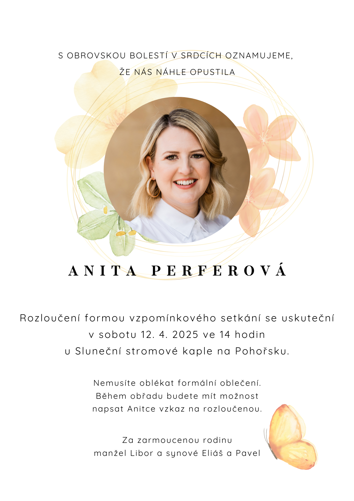PARTE (SMUTEČNÍ OZNÁMENÍ) 36 POHŘEBNÍ PRŮVODCI