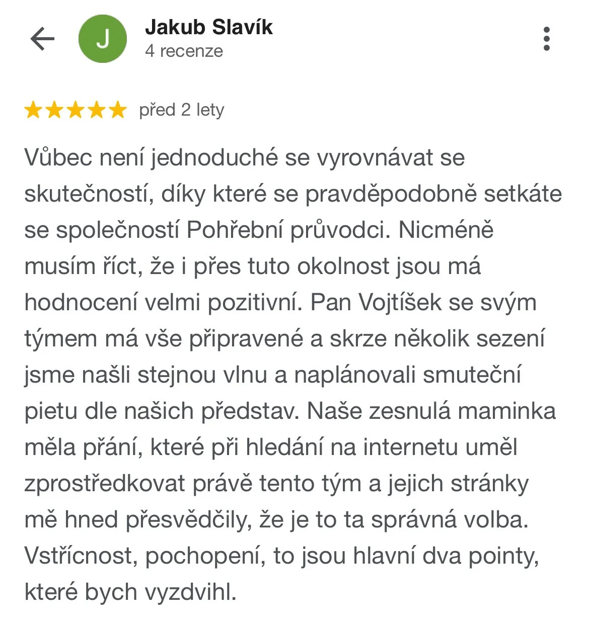 Pohřební průvodci - hodnocení, recenze Jakub Slavík