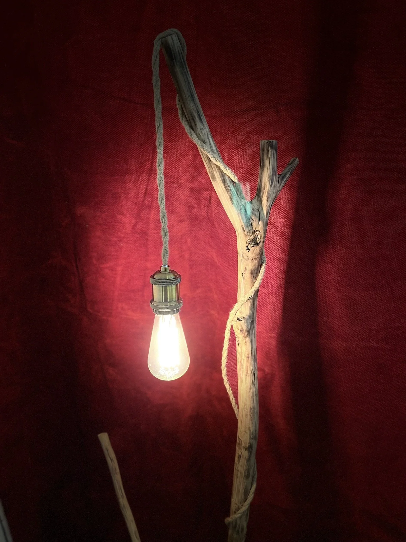 Natural Beech and Oak Floor Lamp