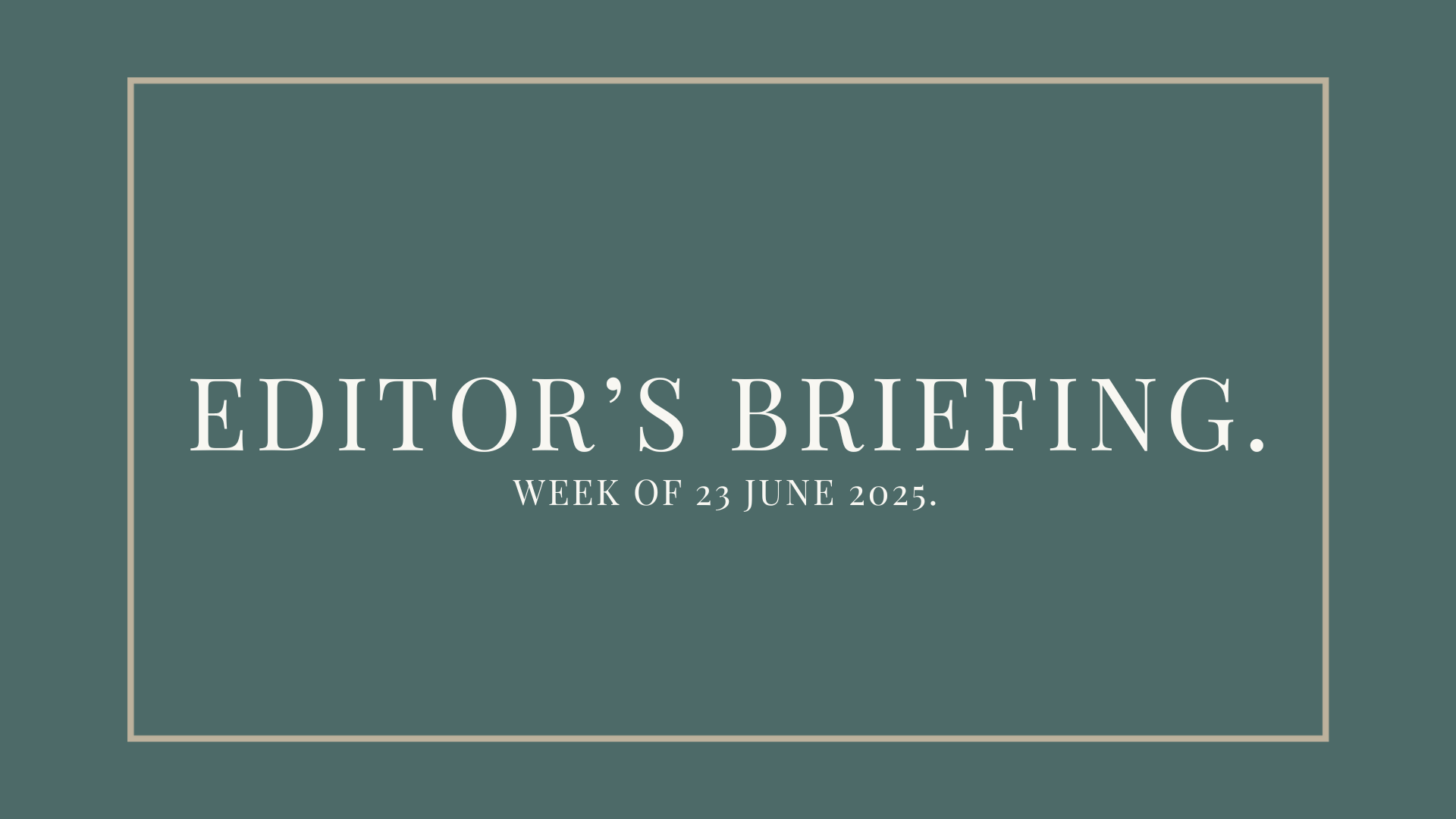 Week of 23 June