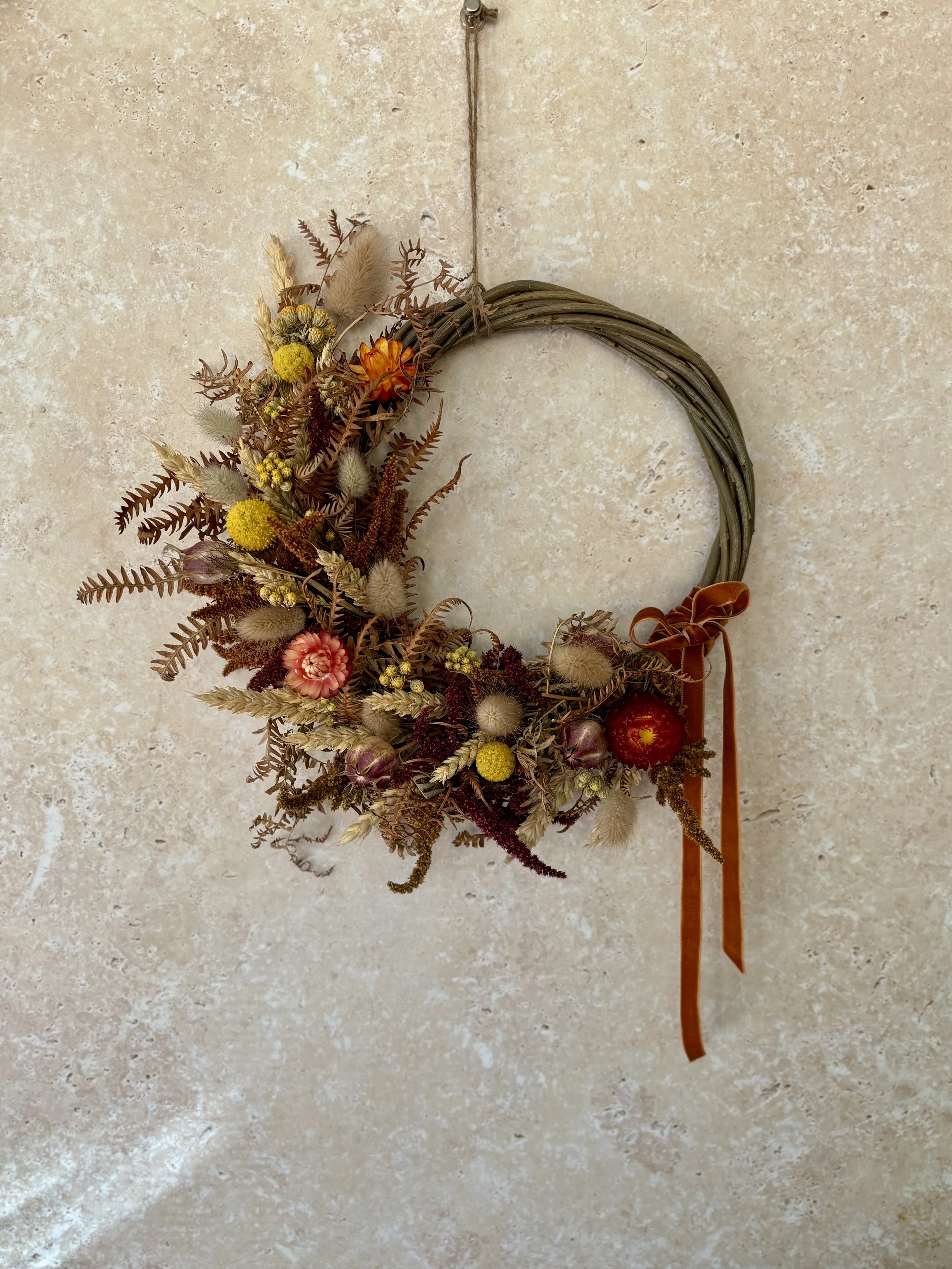Autumn Dried Flower Wreath Workshop at Bud Garden Centre