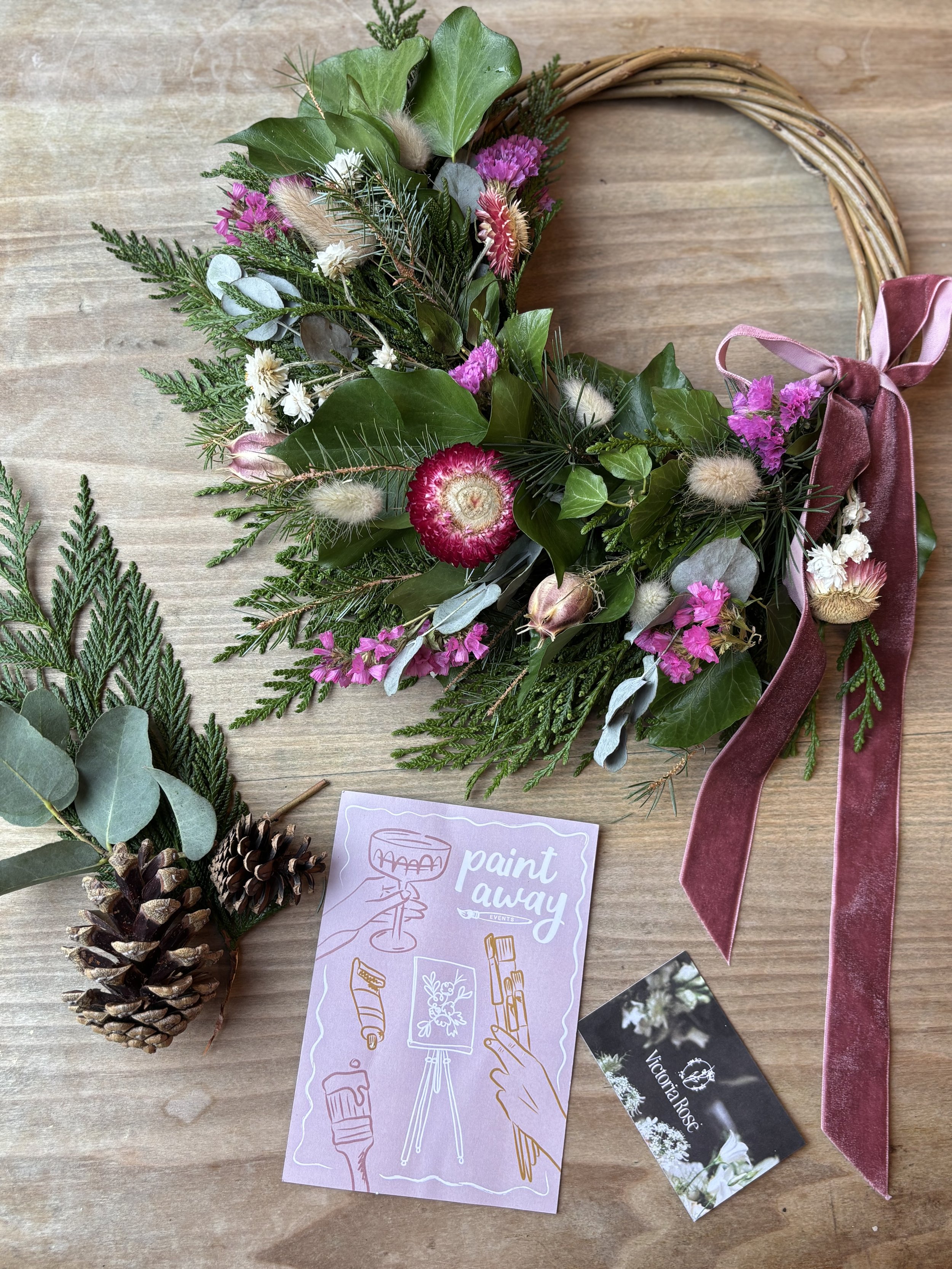 Christmas Crescent Wreath Workshop with Paint Away Events