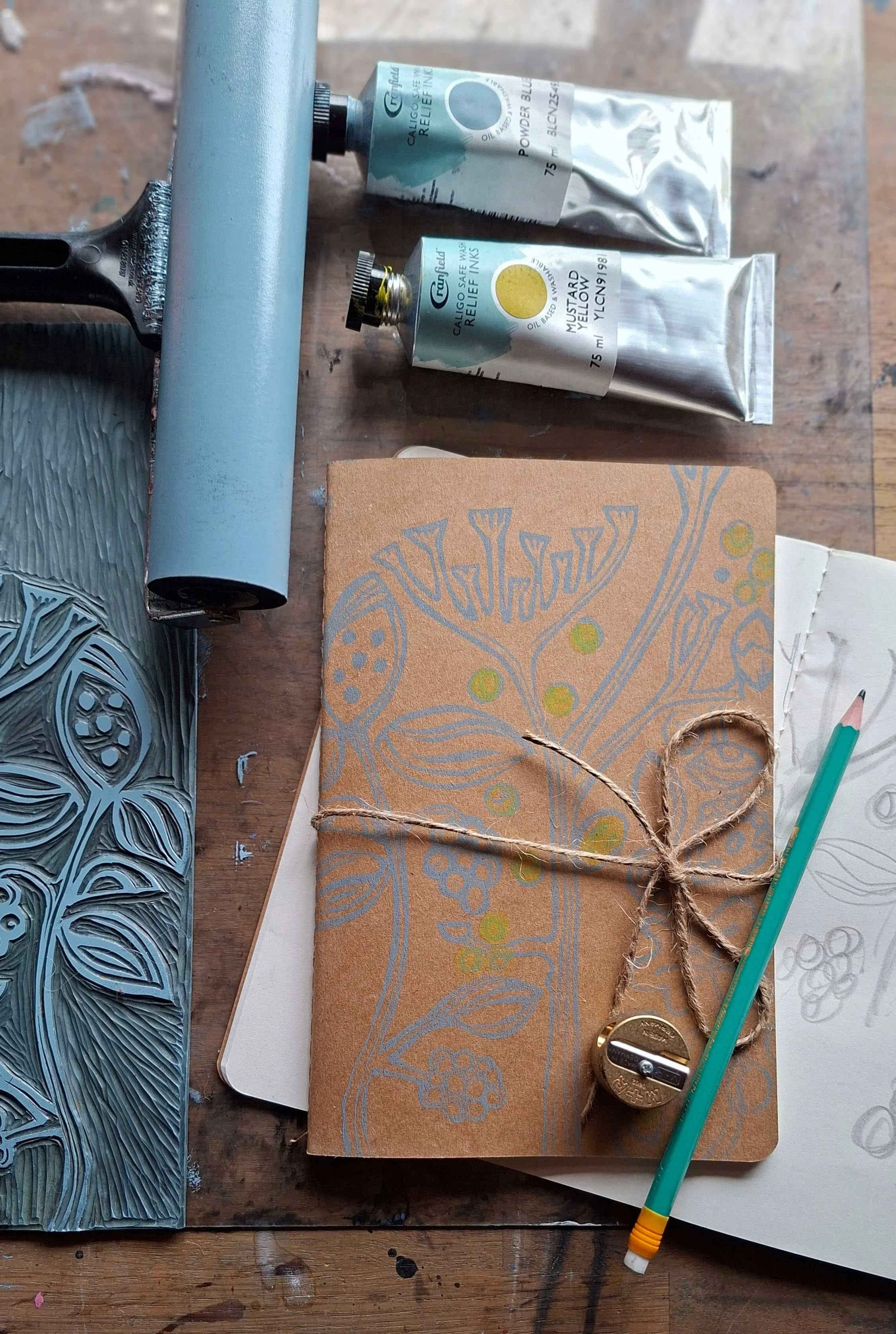 "Seed heads"  Sketchbook Handprinted