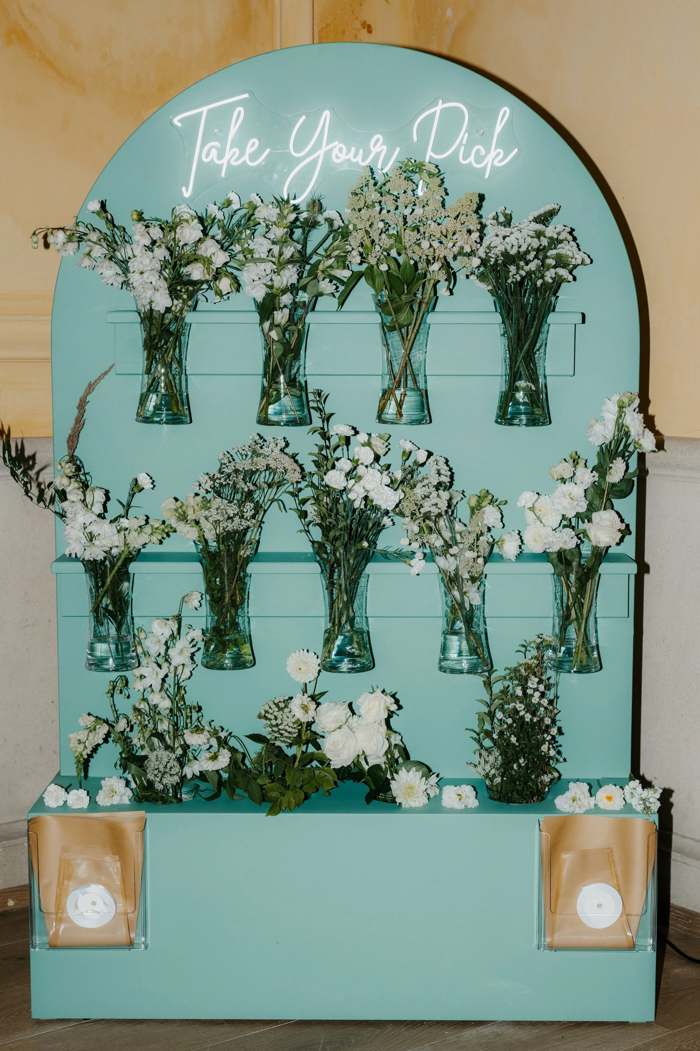 'Take Your Pick' Flower Bar £395 + VAT (Flowers not included)