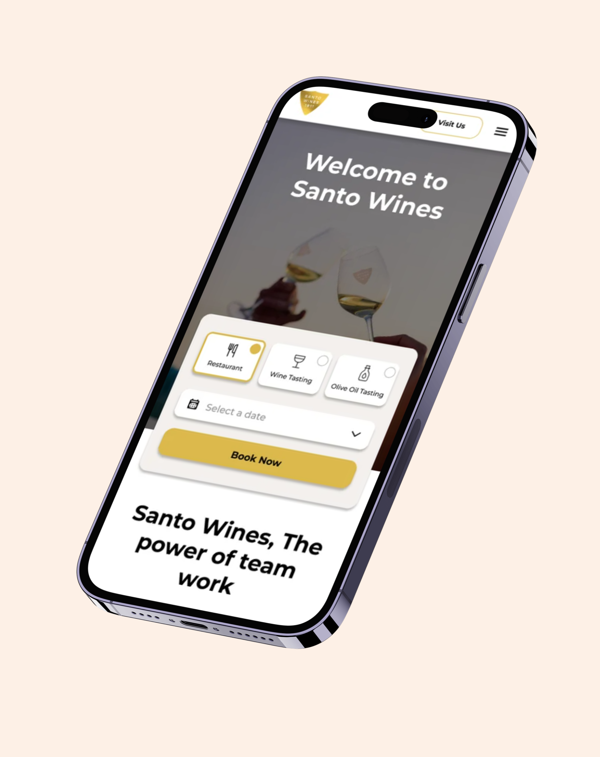 Santo Wines - a booking flow redesign