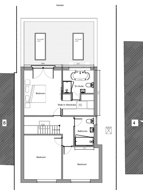 Residential rear extension in Billericay, Essex required party wall services om two adjoining properties.