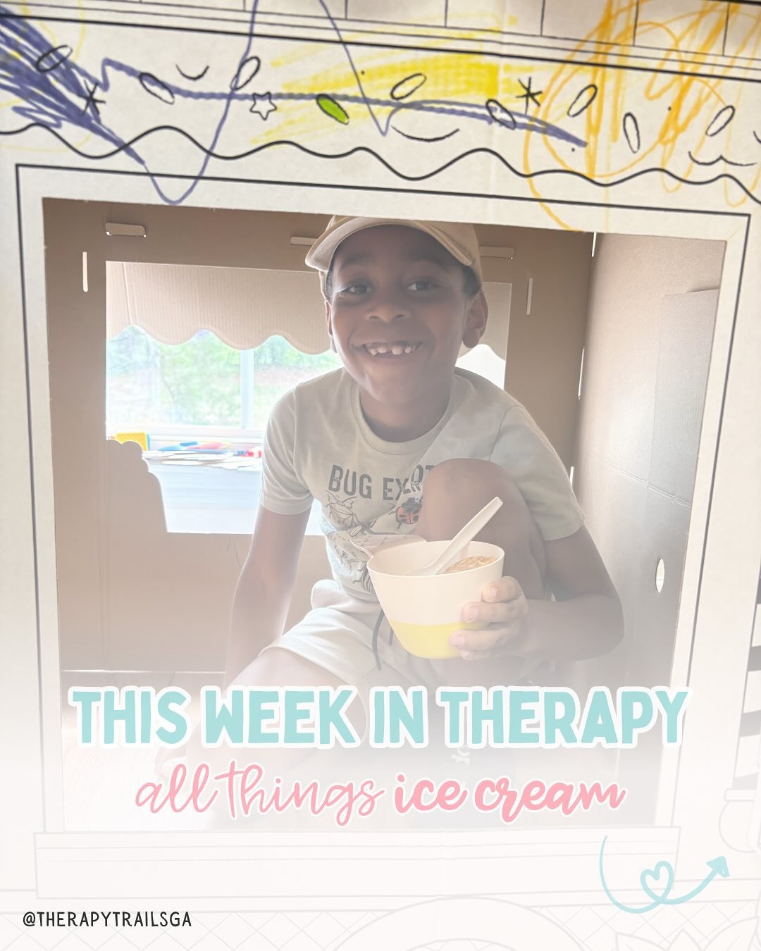 Scoop, there it is! 🍦 Therapy just became a whole lot cooler. And these kids would agree that enjoying homemade #icecream is definitely the cherry on top of a good session 🍒
#DIY #Homemade 

Augusta | Business | Pediatric Therapy | Speech Therapy |