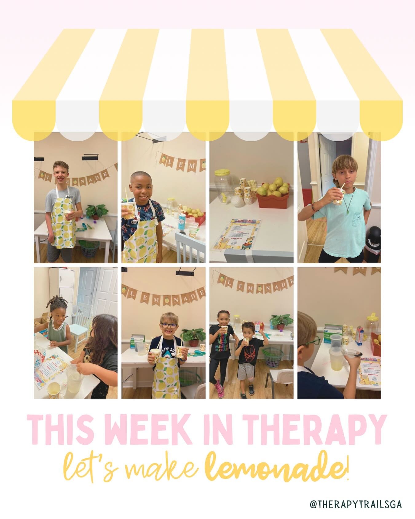 All sweet, no sour 🍋 Gotta love when therapy turns tasty 😋
#Lemons #LemonadeStand 

Augusta | Business | Pediatric Therapy | Speech Therapy | Occupational Therapy | PT | Georgia | Therapy Trails