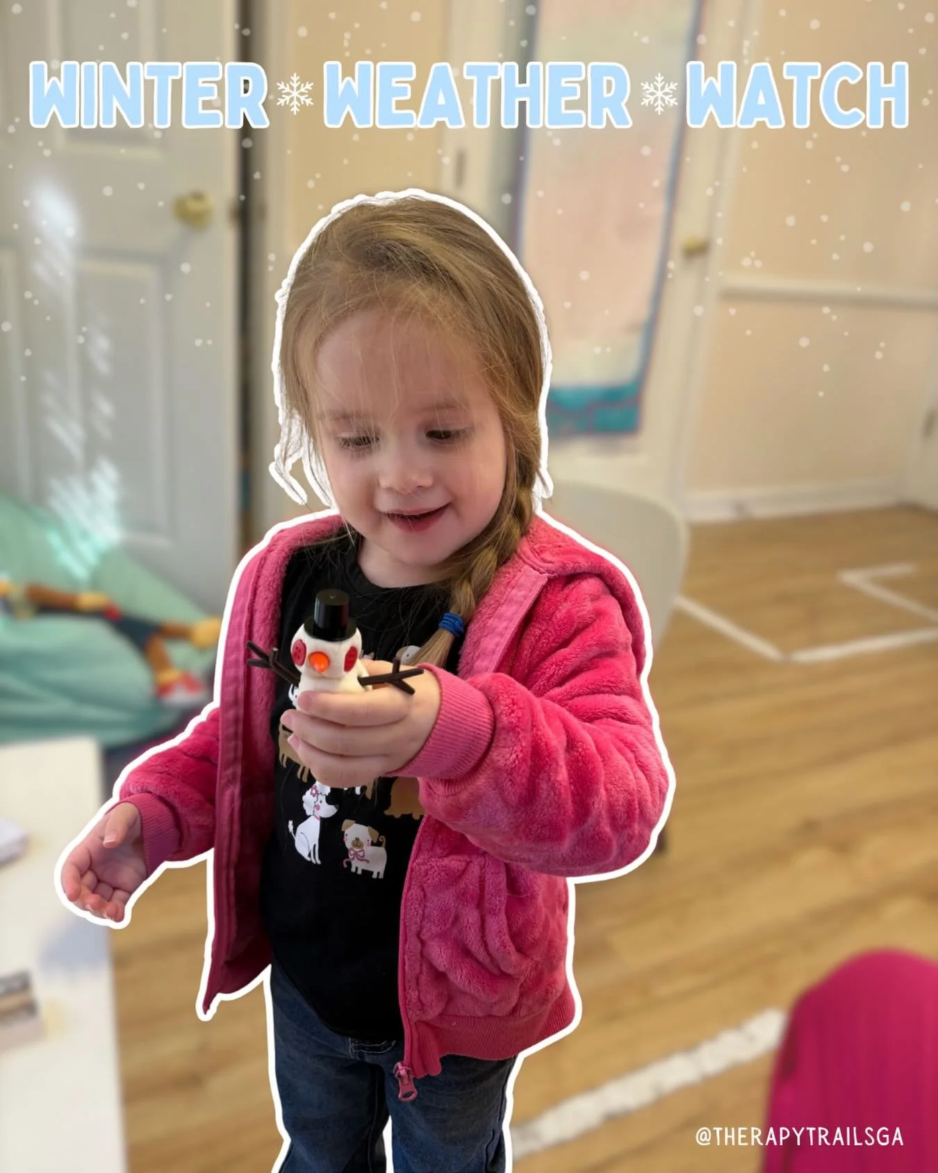 ❄️ Winter weather watch this weekend (try saying that 5 times fast 🤪)! We&rsquo;re keeping a close eye 👀 on conditions and will keep families updated if there are any schedule changes. If needed, we&rsquo;ll reach out with teletherapy options. 
#St