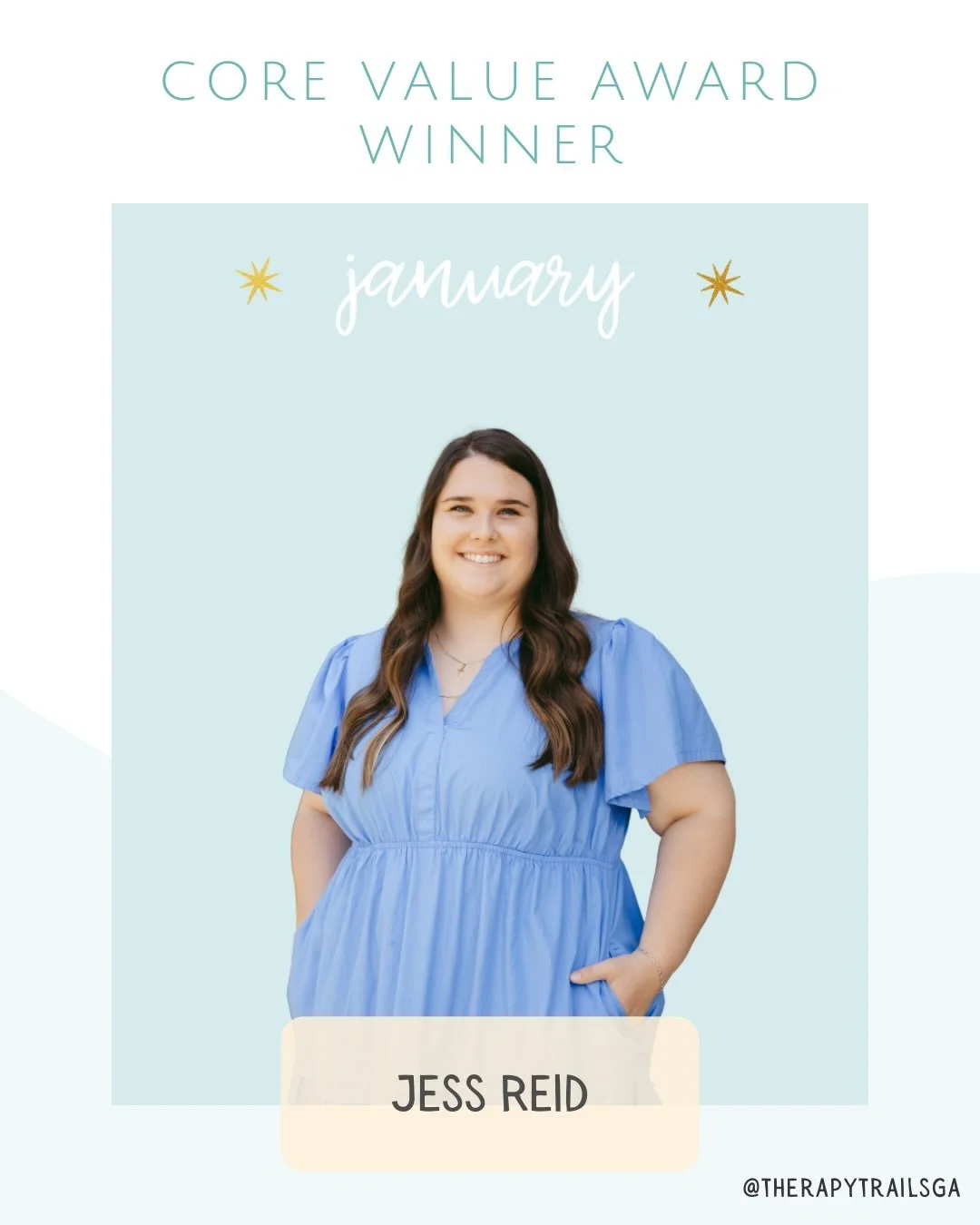 Our January Core Value Winner is easy to celebrate! ✨ We are so thankful for allllllll that Jess does day-in and day-out. She keeps us on track and laughing while doing it. Congratulations Jess! 🏆 #Congratulations #Winner 

Augusta | Business | Pedi