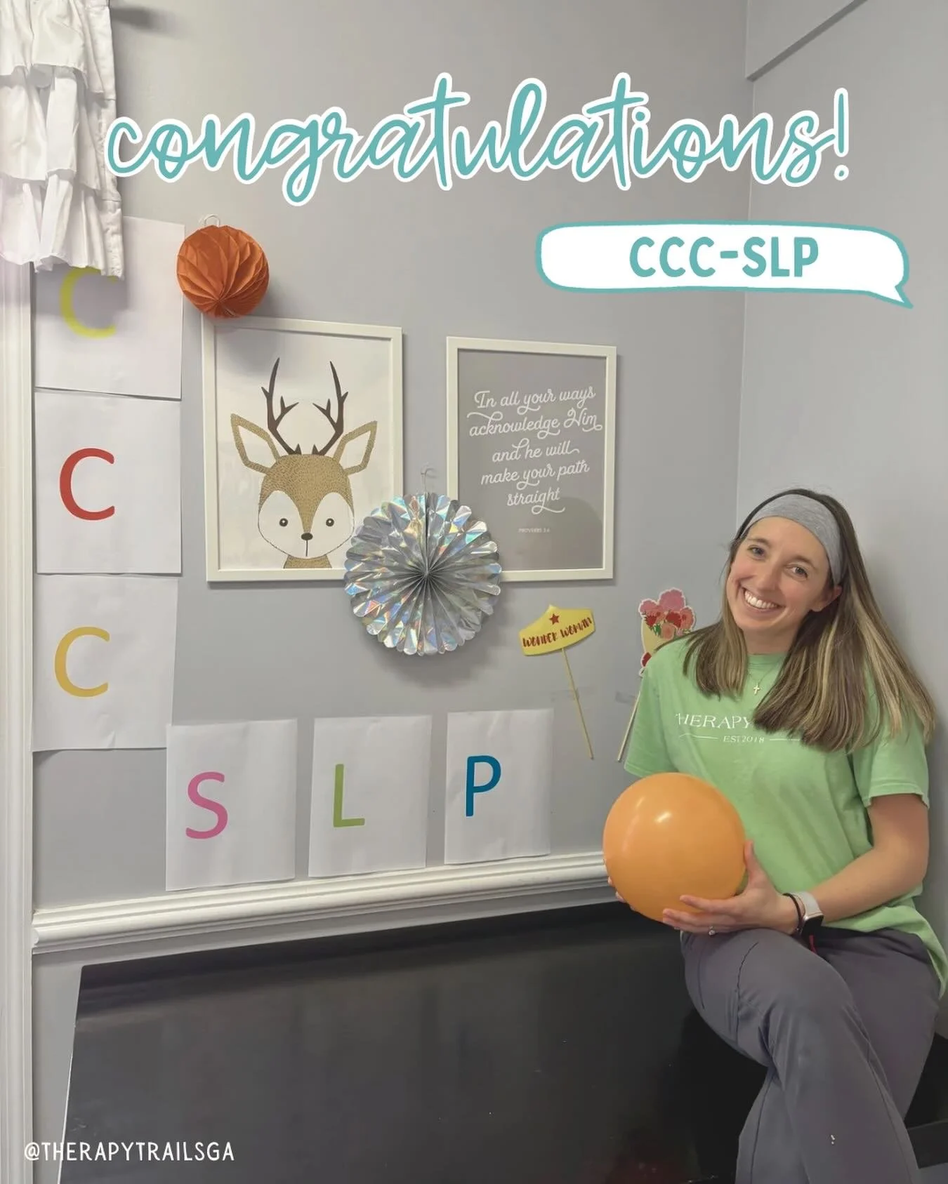 Creative &ndash; Courageous &ndash; Caring&hellip; maybe not what &ldquo;CCC&rdquo; officially stands for, but it couldn&rsquo;t describe her better. Congratulations Ms. Sam on earning your CCCs! 🎉 We are so proud of your hard work. Your patients an