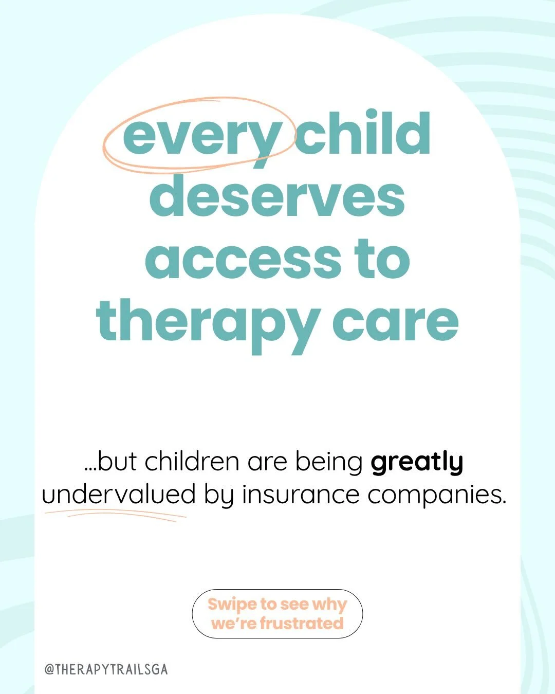 It&rsquo;s time to speak up for our kids. Because pediatric therapy is medically necessary &hellip; not optional, not extra, and not a luxury. A 20% reimbursement cut sends the message that these services, and these kids, are somehow worth less.

We 