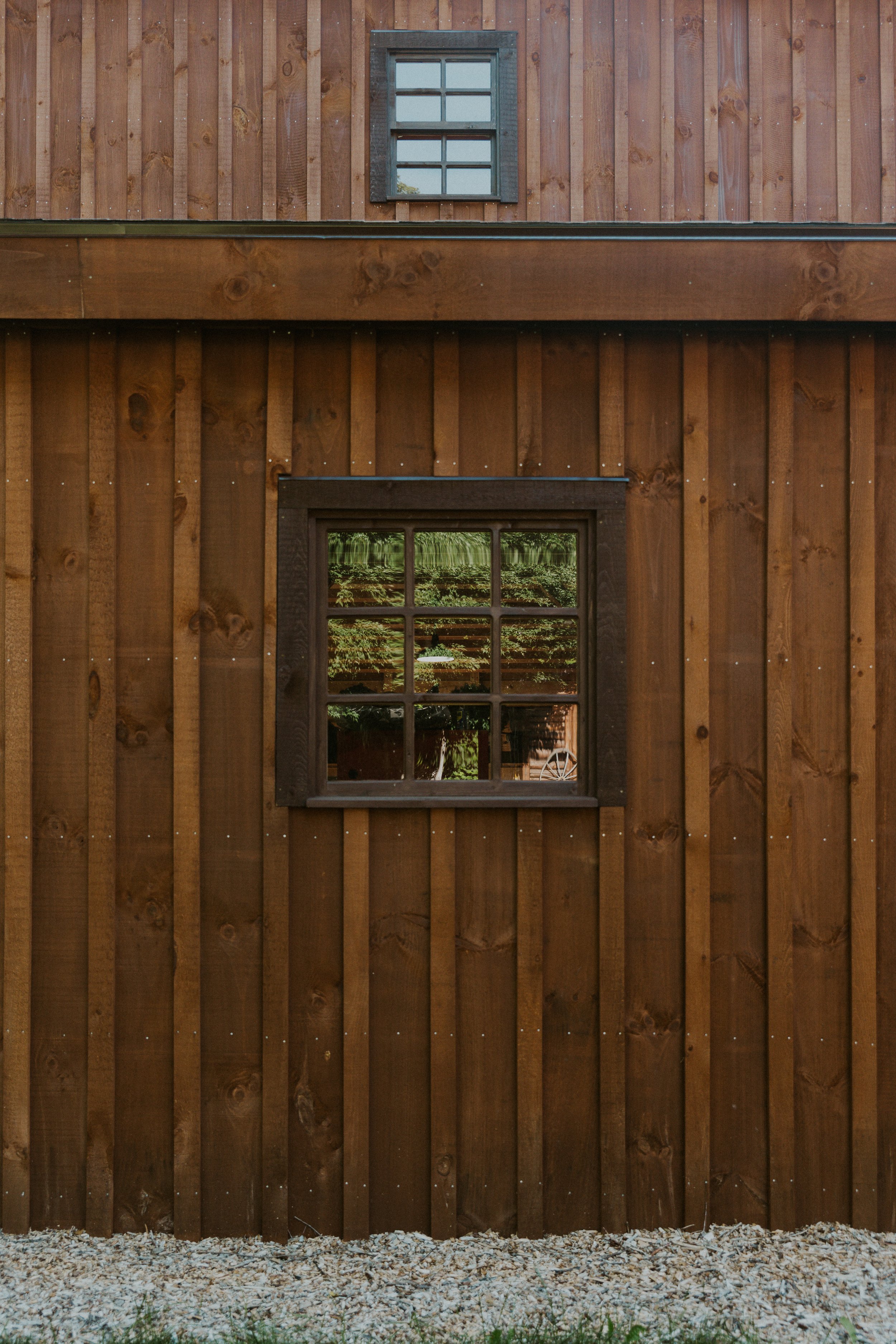 barn side square window