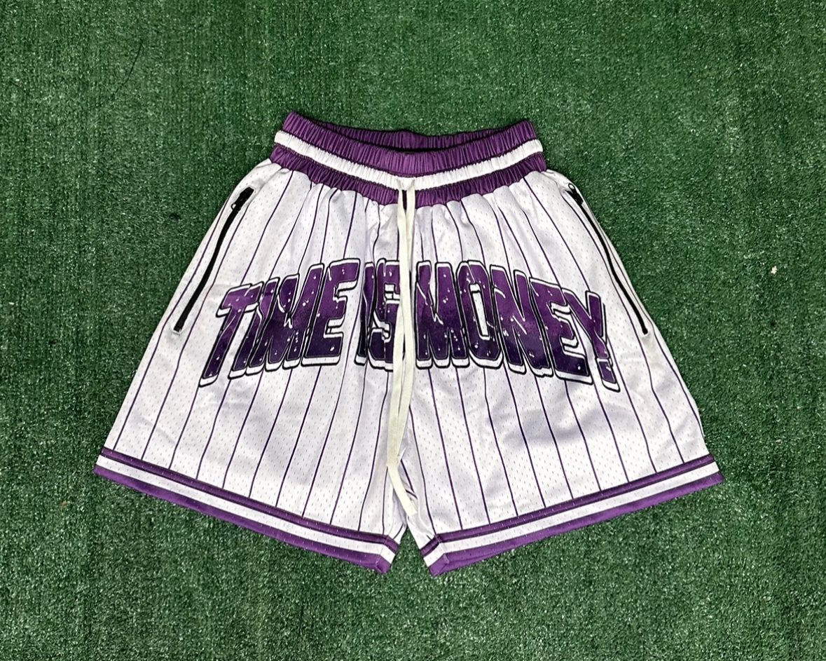 Purple & White Basketball Shorts