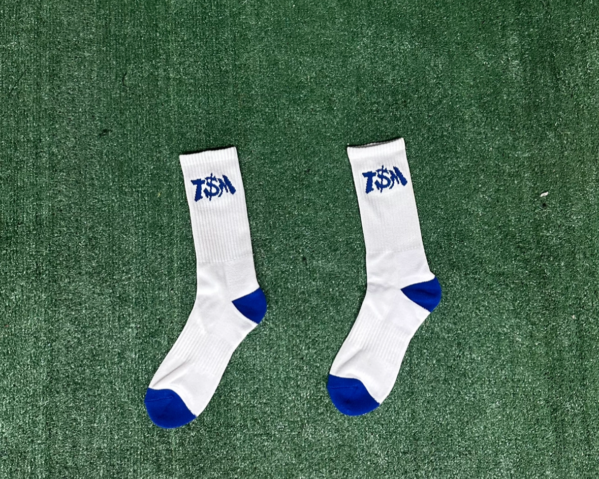 White & Blue Socks