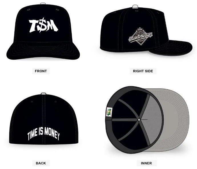 Black & White Fitted Hat