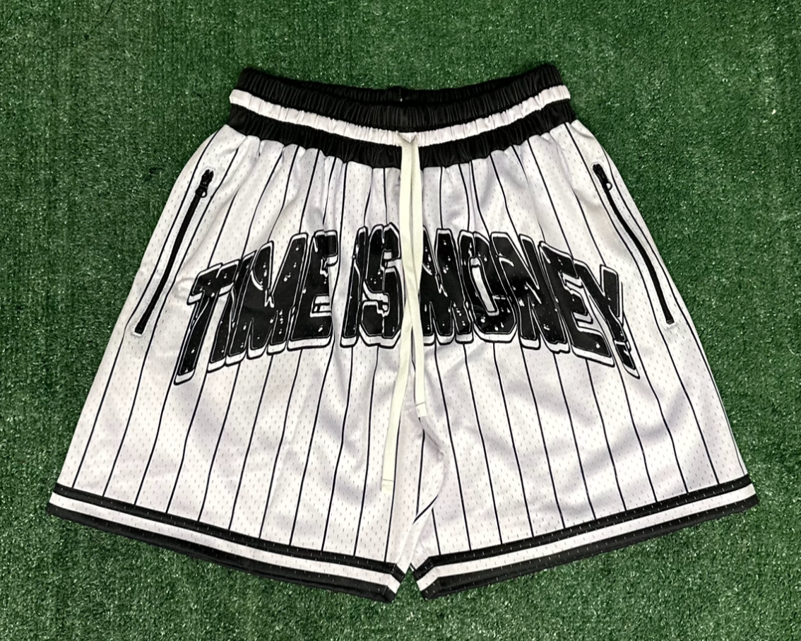 White & Black Basketball Shorts