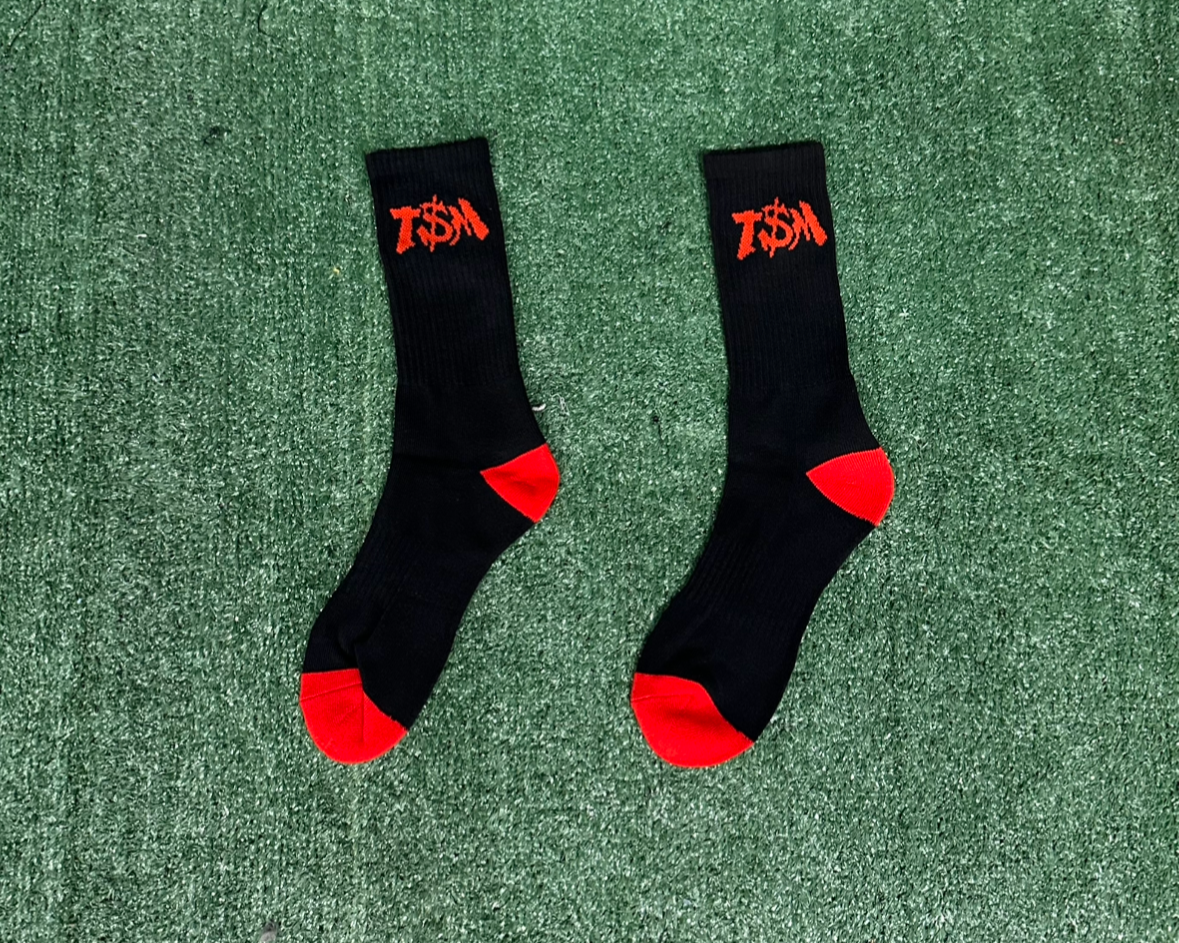 Black & Red Socks