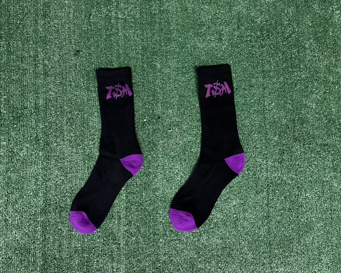 Black & Purple Socks