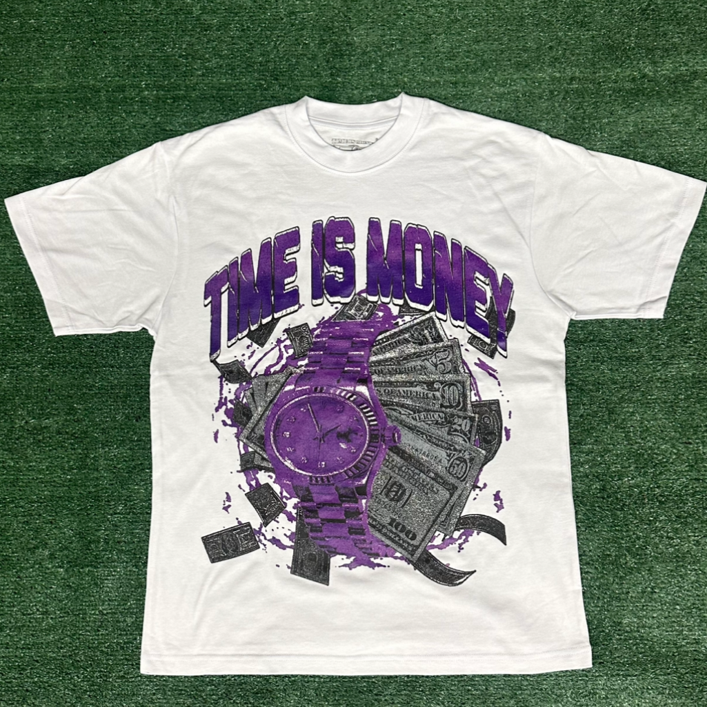 Male White & Purple T-Shirt