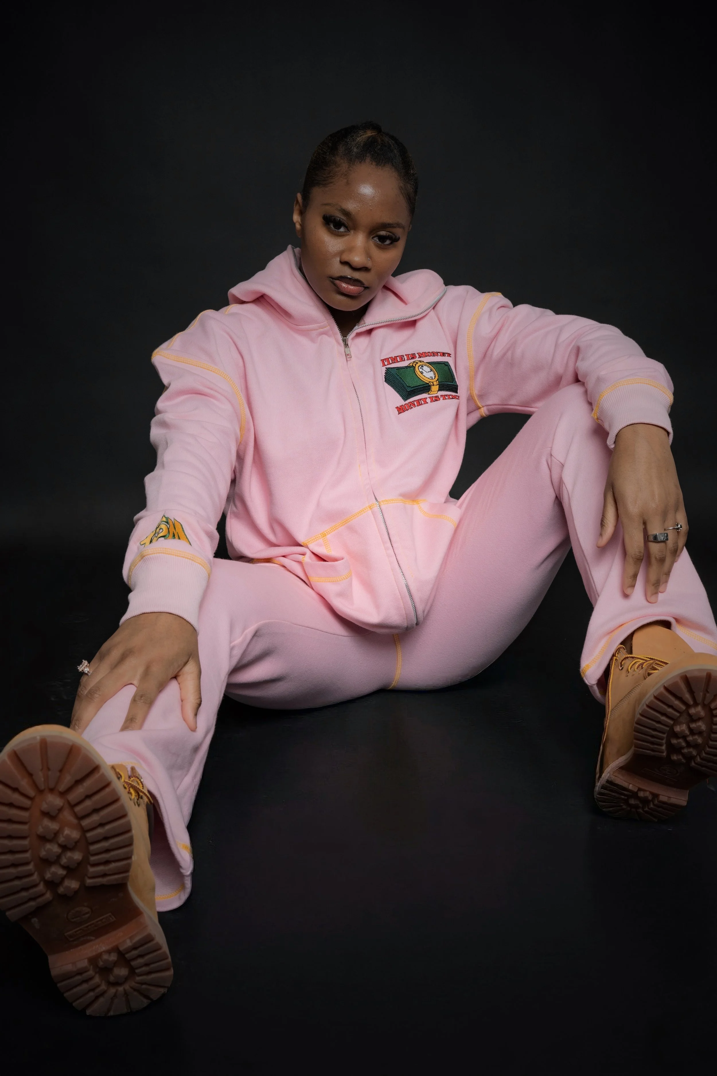 Pink Time is Money Female Sweatsuit