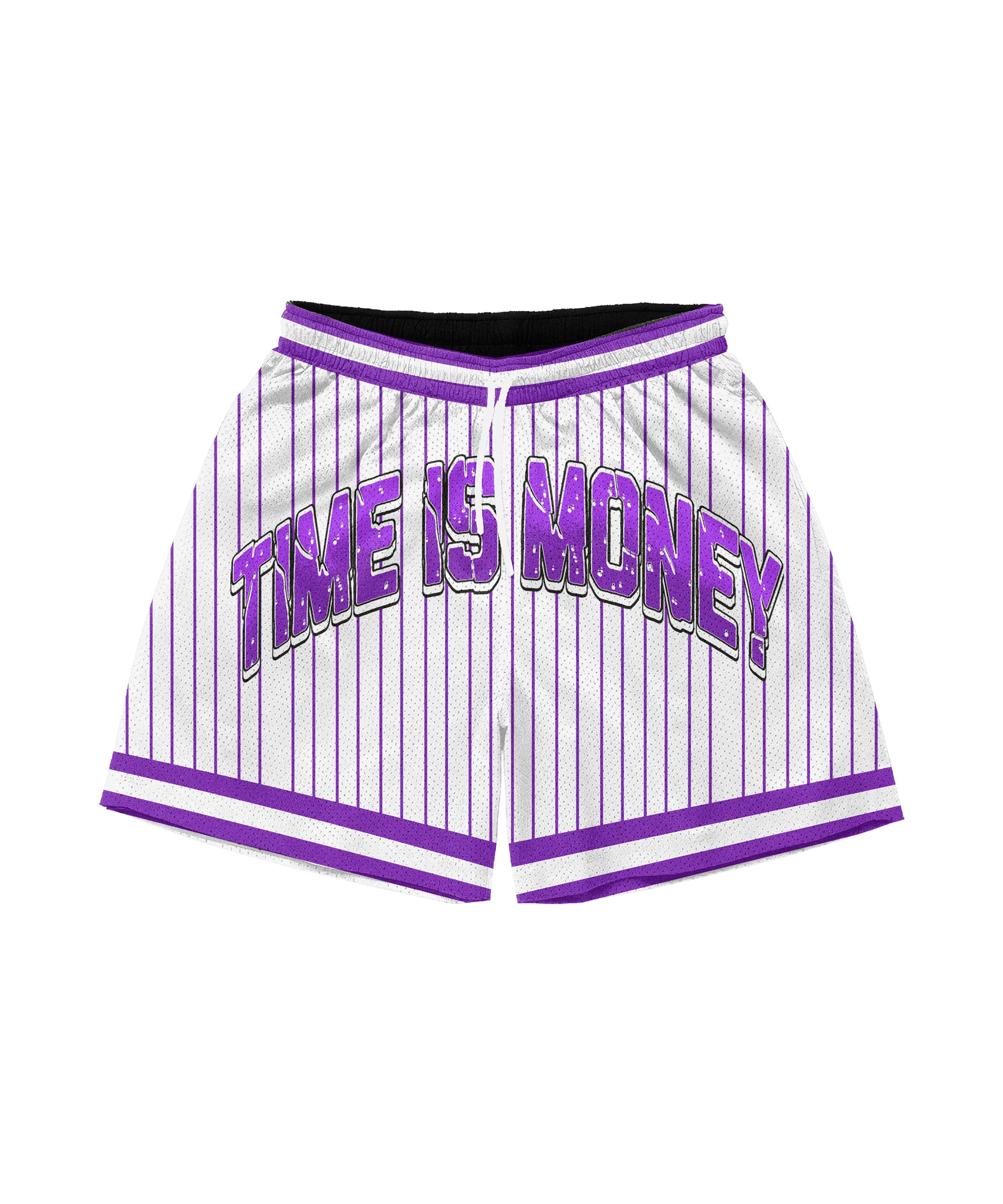 Purple & White Basketball Shorts