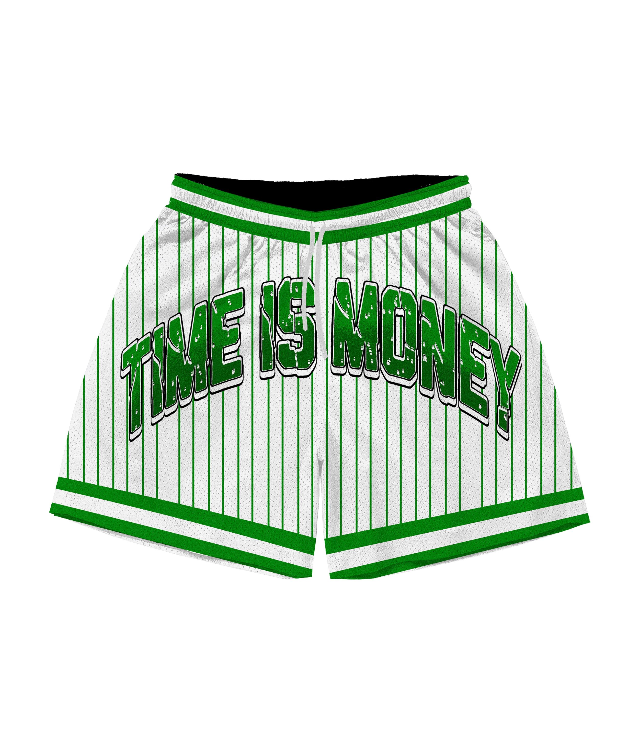 Green & White Basketball Shorts