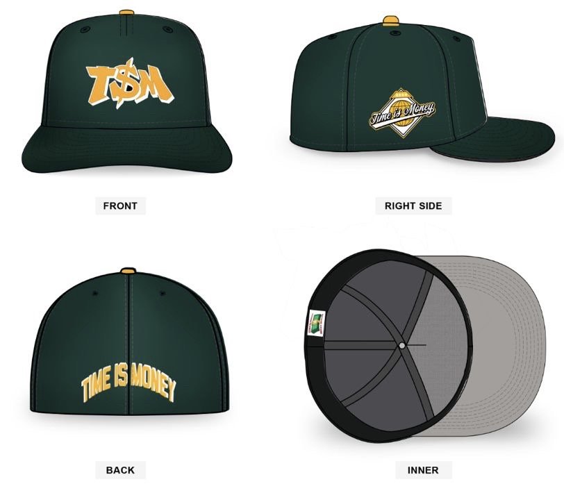Green & Yellow Fitted Hat