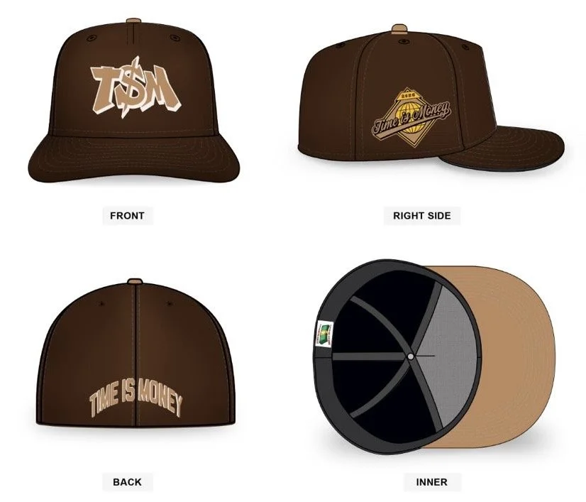 Brown & Tan Fitted Hat