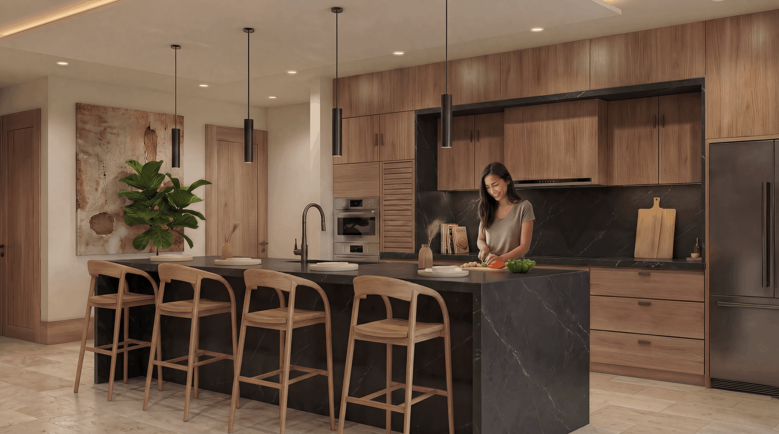 Luna Azul Puerto Aventuras Condos - Cocina.png