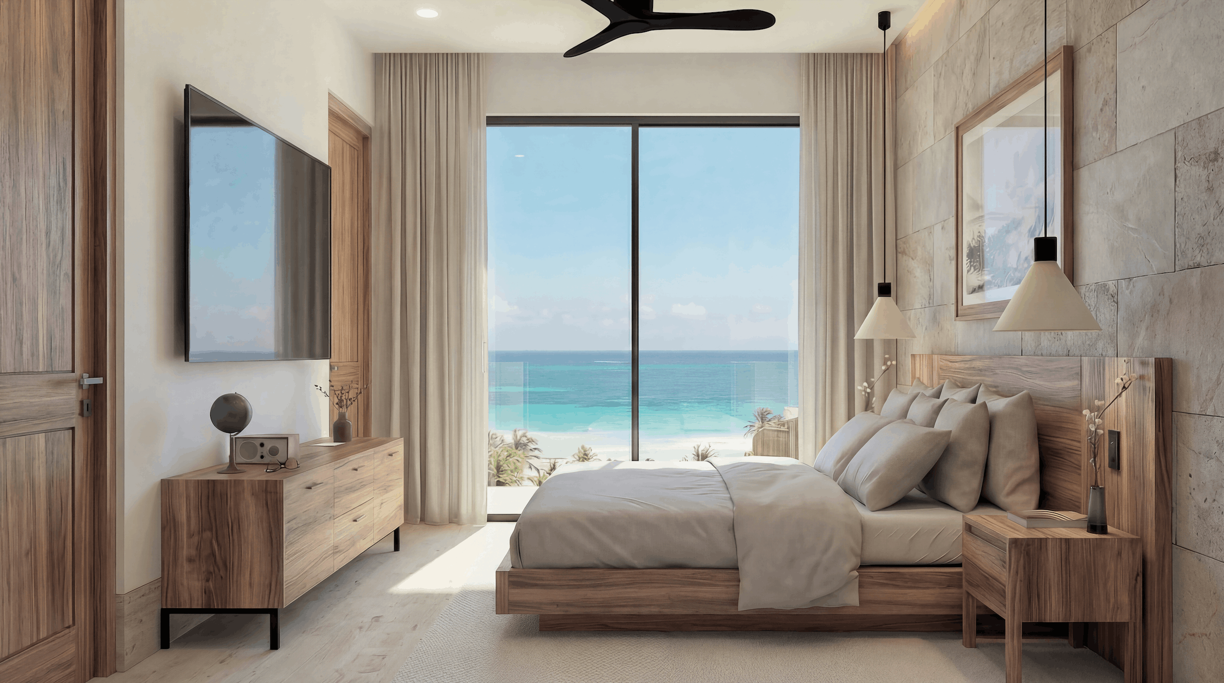 Luna Azul Puerto Aventuras Condos - Recamara.png