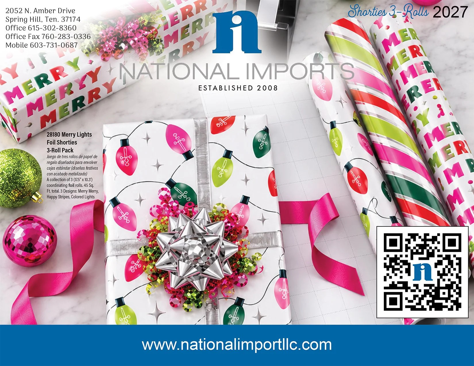 Shorties Gift Wrap Collection 3 Rolls