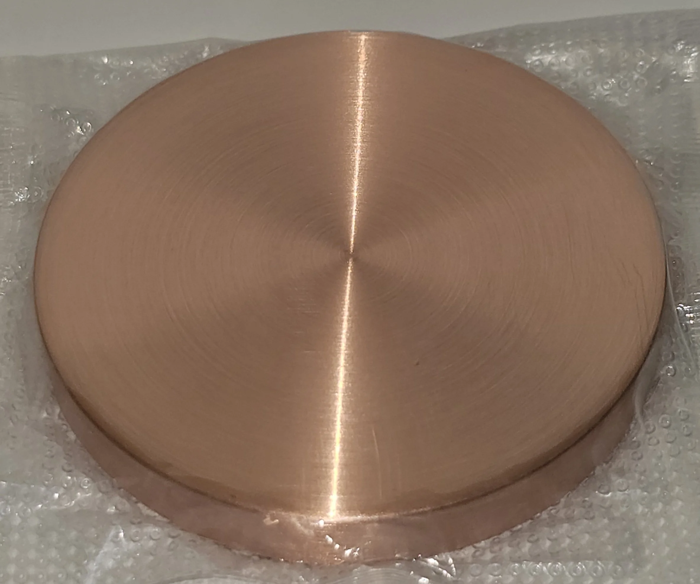 Copper (Cu) 4N5 (99.995%) Sputtering Target, 2" dia x 0.25" thick
