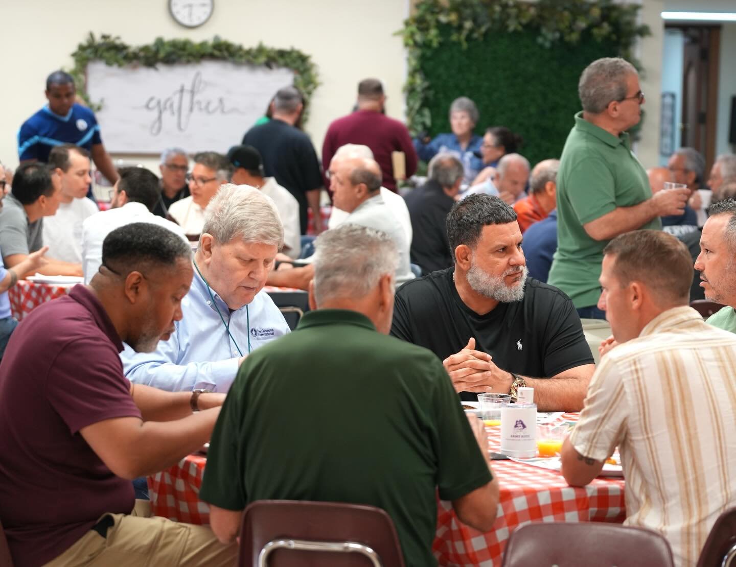 At this morning Men&rsquo;s Prayer Breakfast men prayed for the upcoming Missions Festival, our missionaries, and our world. 

Hymns were sung, a great breakfast was enjoyed and men in our church got to meet each other as we called on God to bless ou