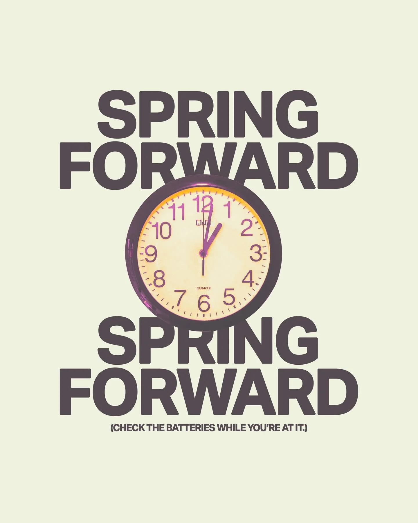 Bad news: We lose an hour 😭 

Good news: We get to see each other one hour sooner! 🎉 

Change those clocks before you go to bed tonight