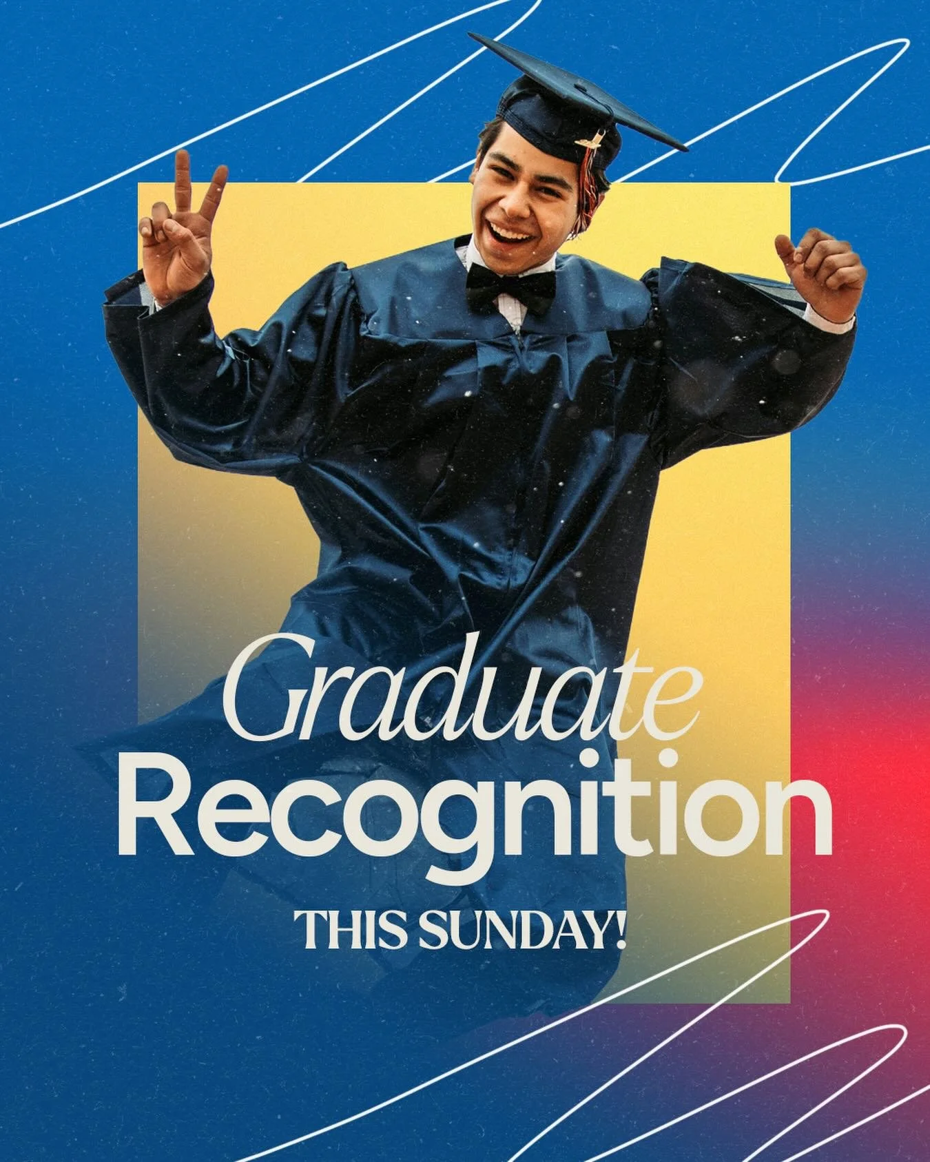 🎓Graduates, we want to celebrate YOU! 🎉

This Sunday, June 7, we&rsquo;ll be recognizing and praying for our graduating high school and college seniors during worship as they prepare for an exciting new chapter of life.

We&rsquo;ll share their pho