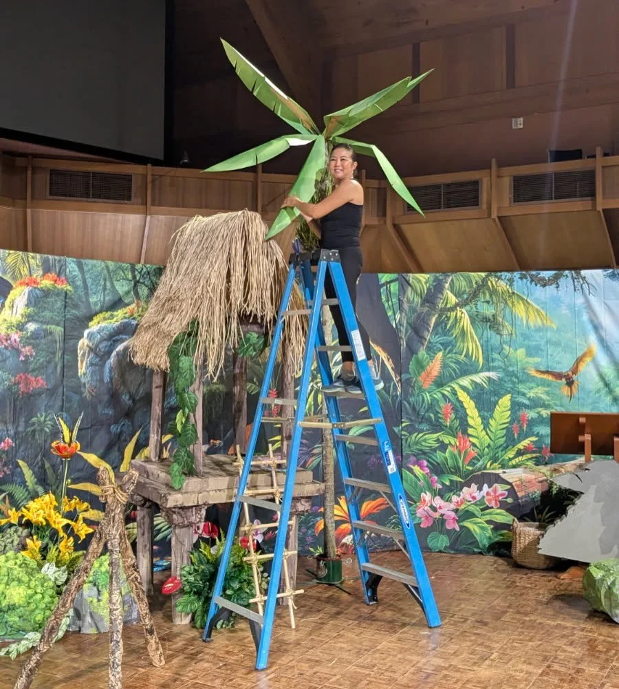 A sneak peek of this year&rsquo;s VBS stage and a BIG thank you to ALL the people working behind the scenes this week to make it happen!