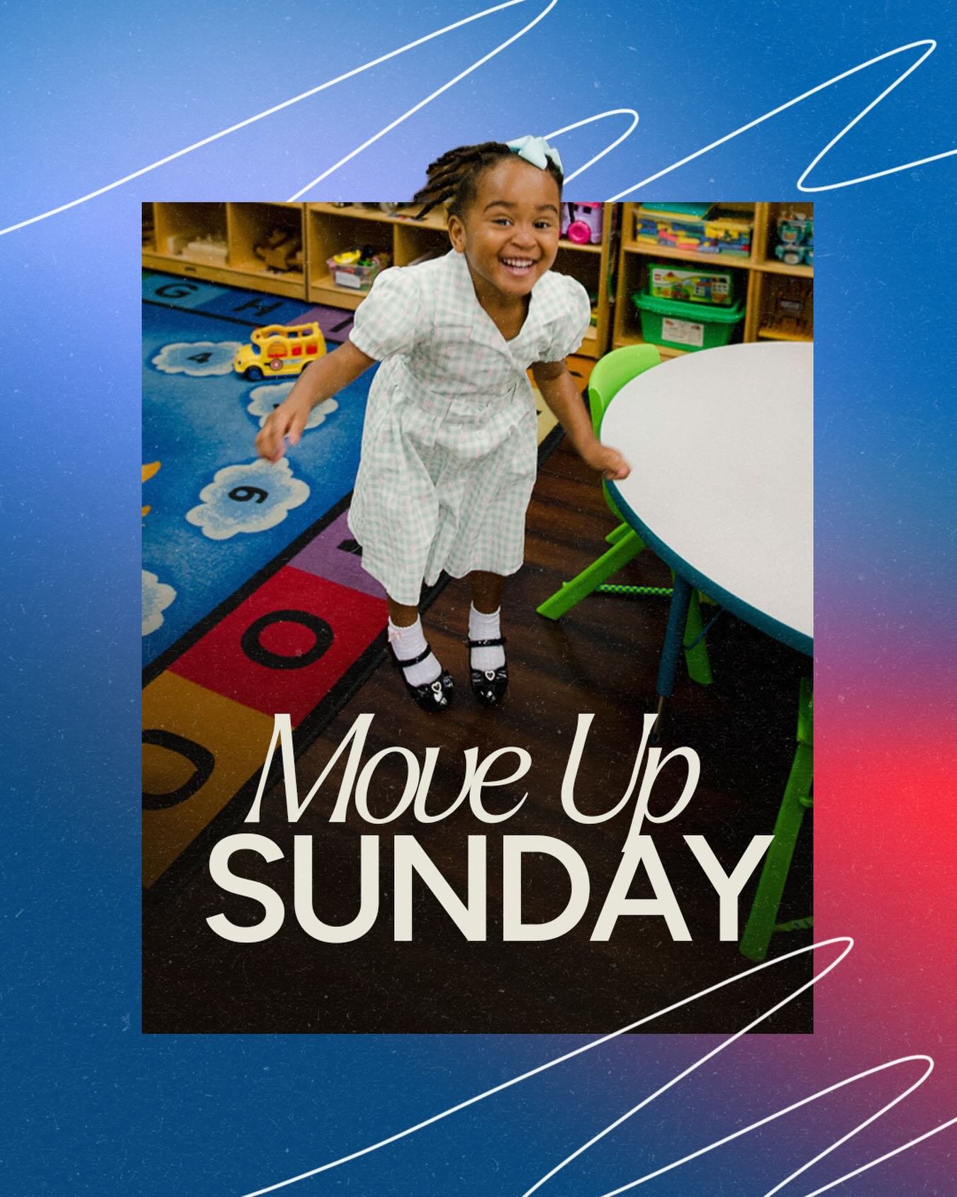 Move-Up Sunday 🎉

It&rsquo;s time to MOVE UP! 📚✨

This Sunday, our kids will move into their next grade at JoyLand Kids. For some, that means meeting a new teacher and getting to know a new classroom!

If you&rsquo;re not sure where your child shou