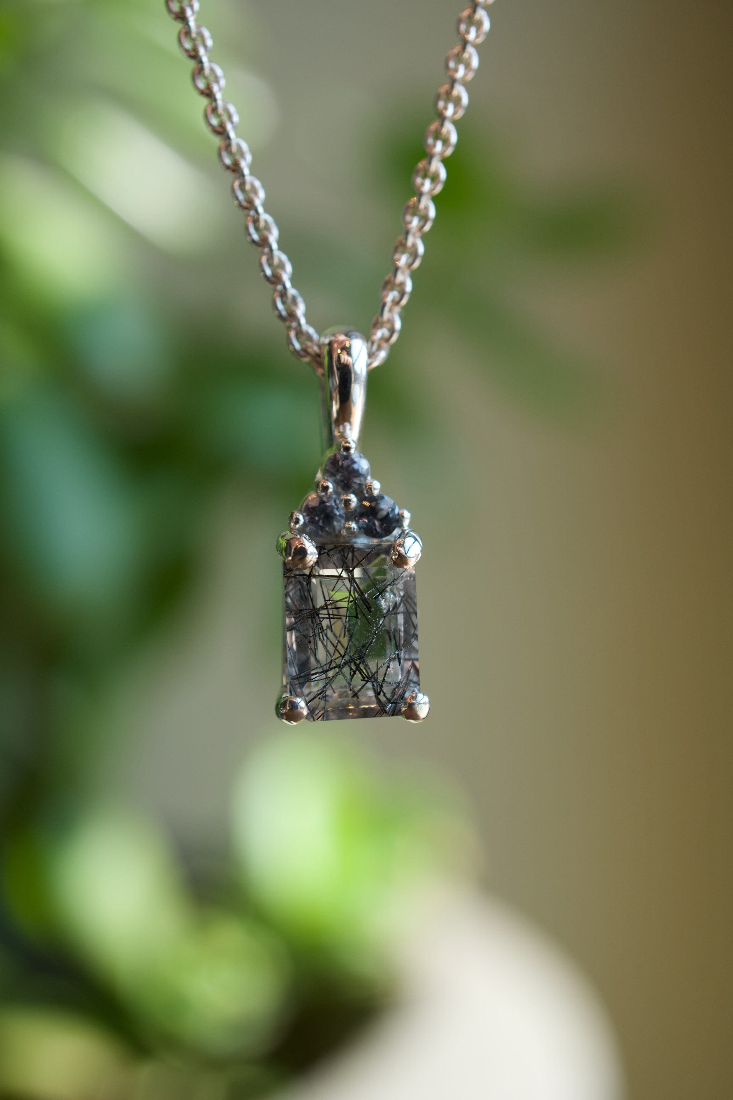 Tourmilinated Quartz Pendant