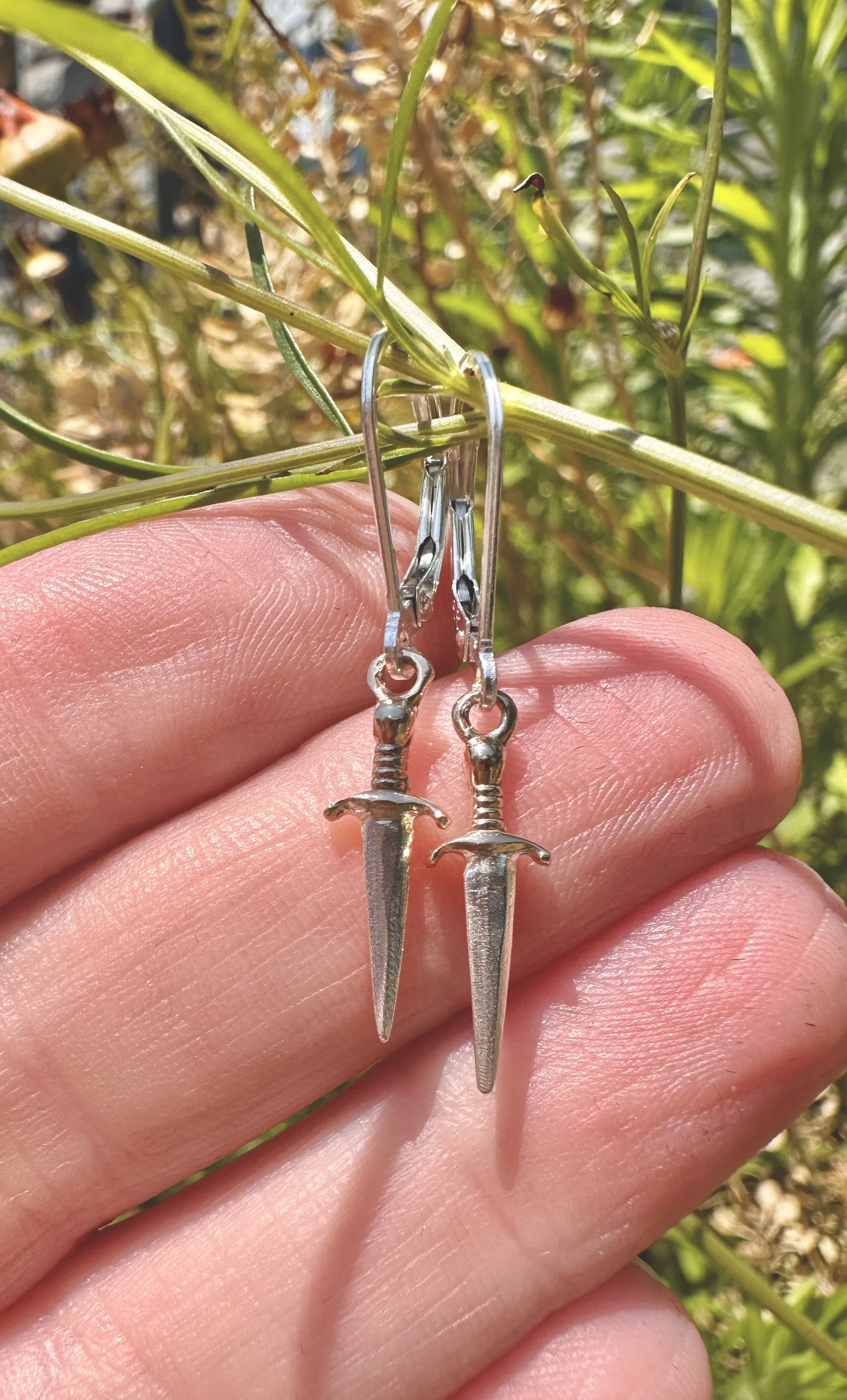 Tiny Dagger Earrings