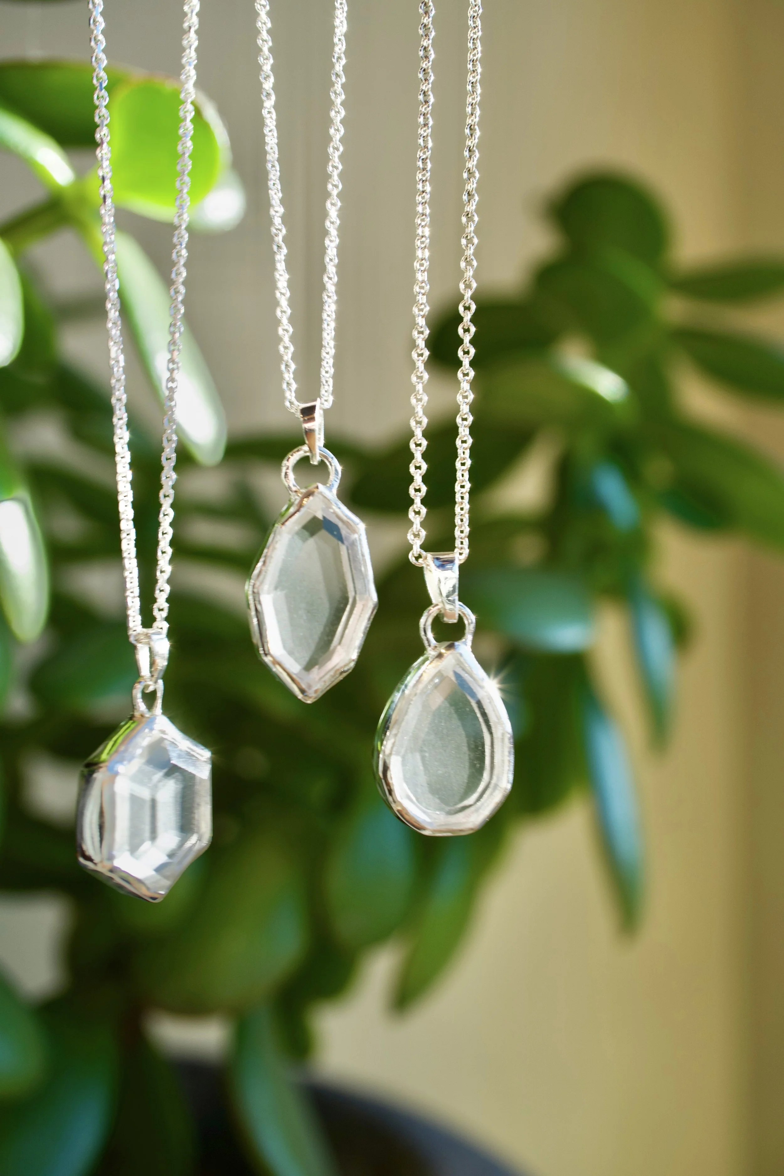 Quartz Portrait Pendants