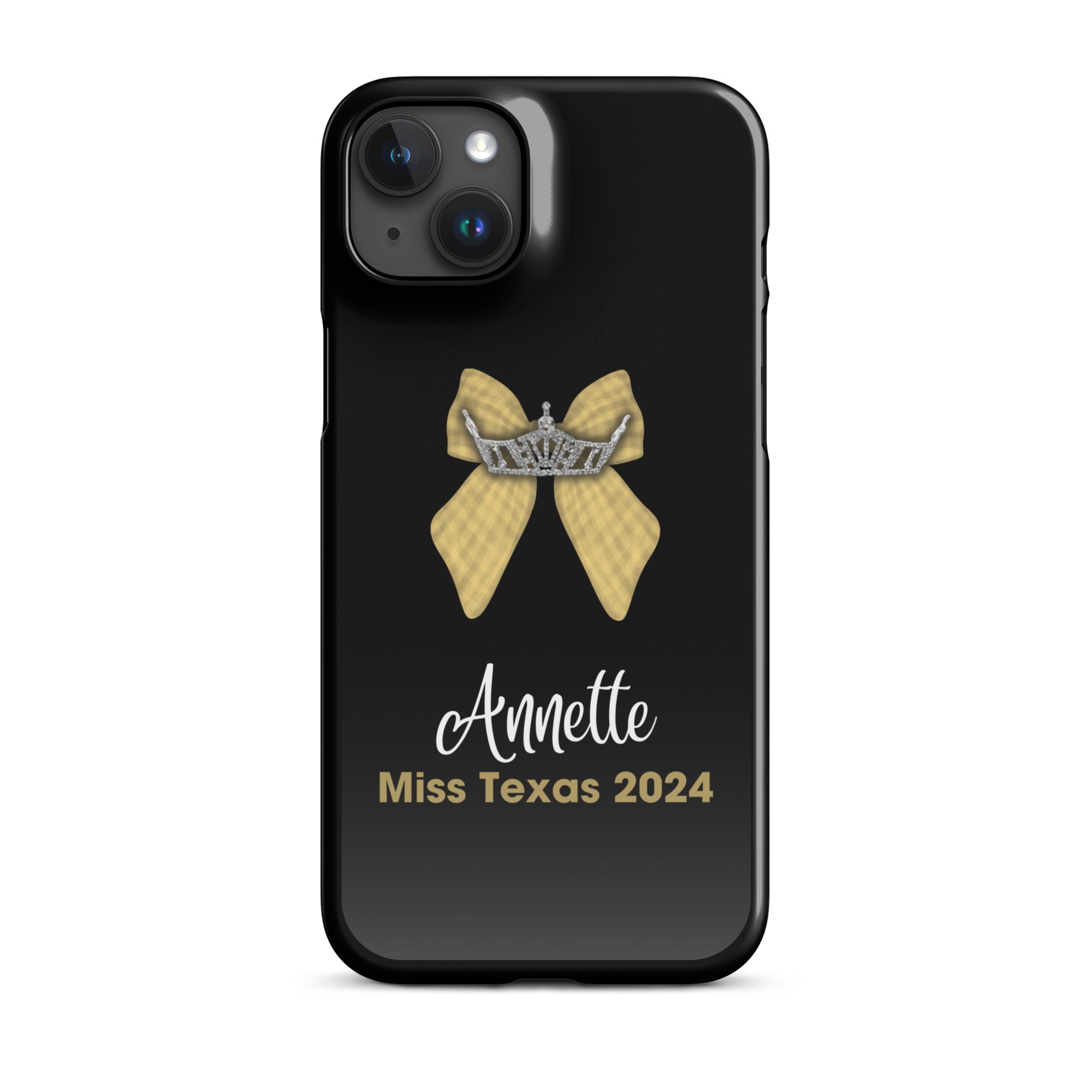 Pageant Bow Phone Case: Black