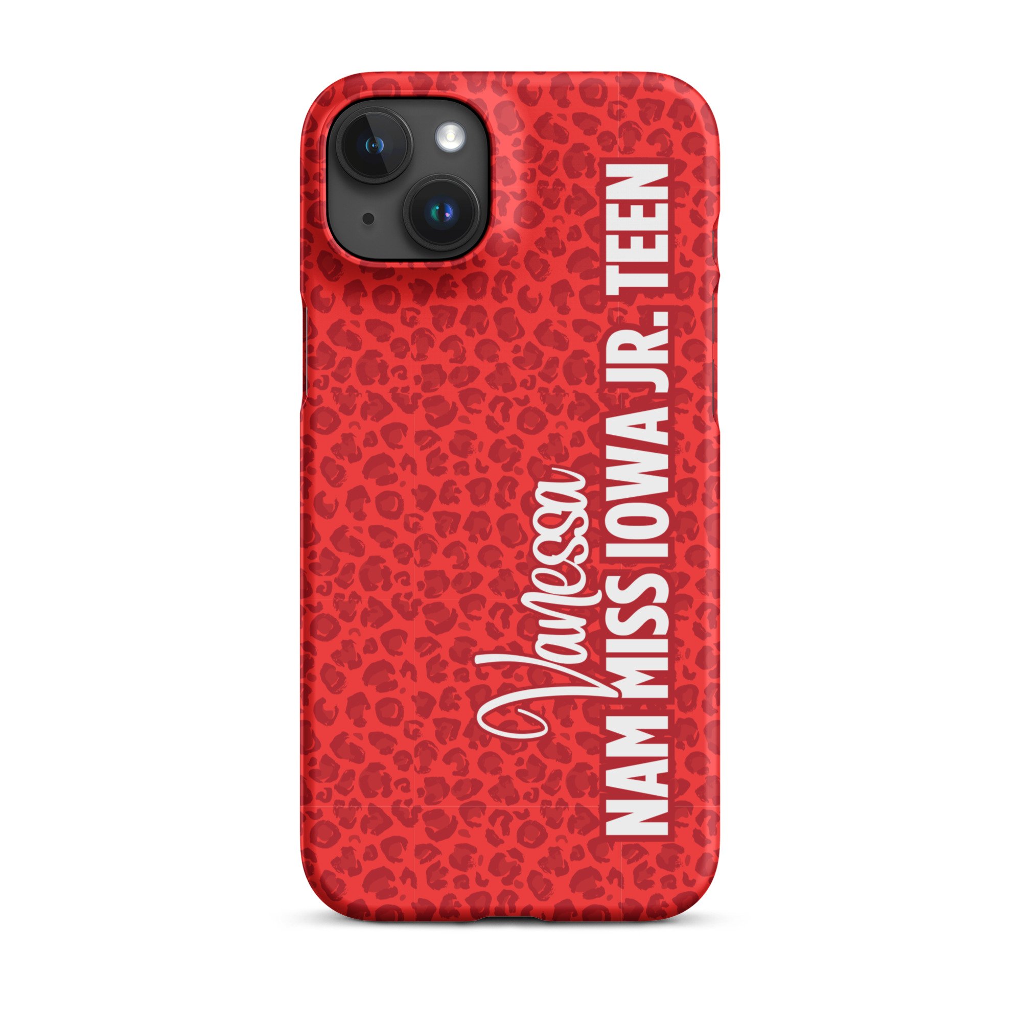Pageant Cheetah Print Phone Case: Red