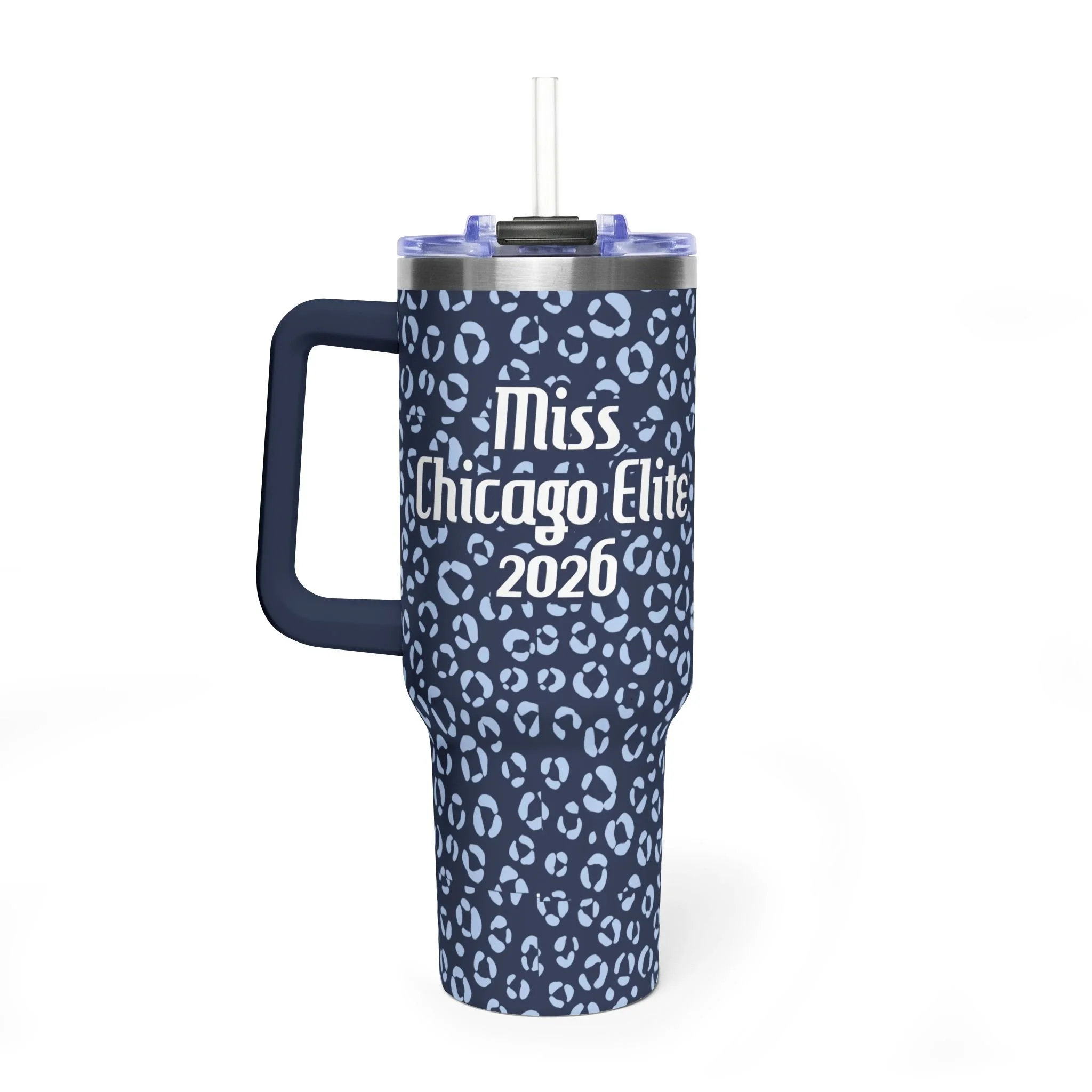 National All-American Miss 40oz Tumbler | NAM Cheetah Print Custom  Stainless Steel Travel Cup