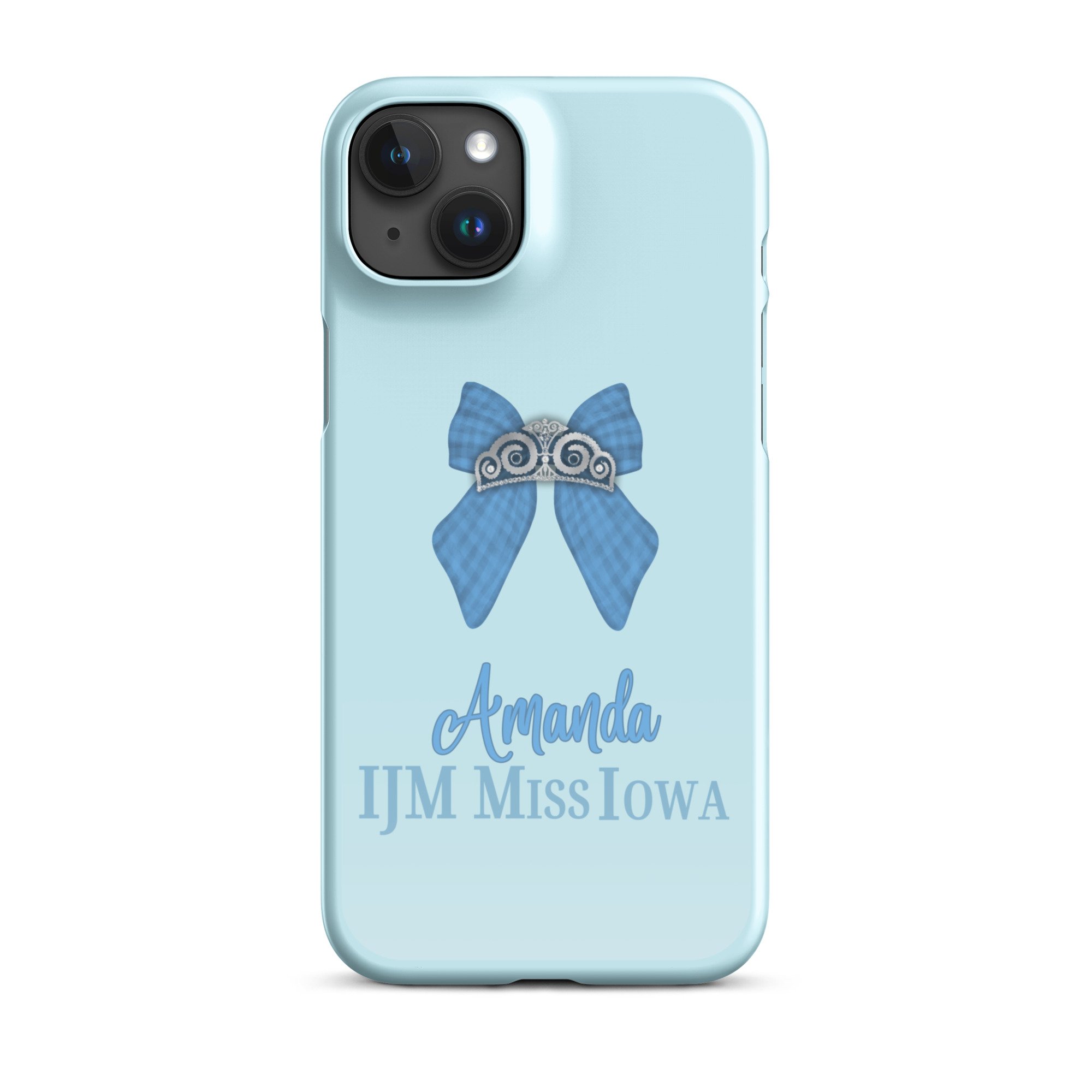 Pageant Bow Phone Case: Blue